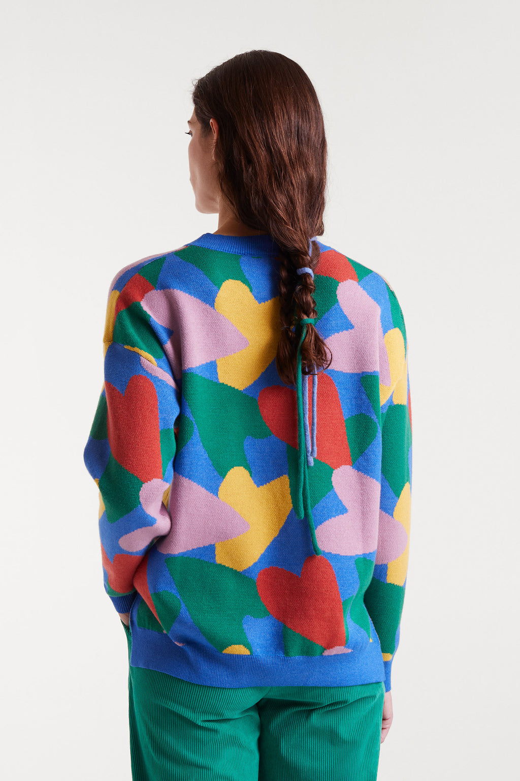 Colorful Heart Print Jumper
