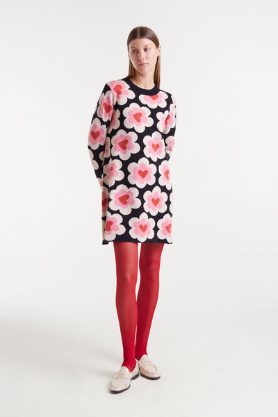 Short Jacquard Knit Dress