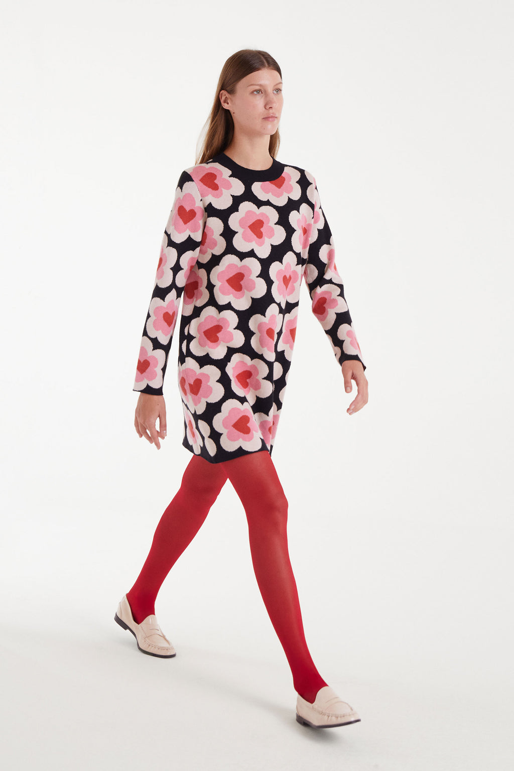 Short Jacquard Knit Dress