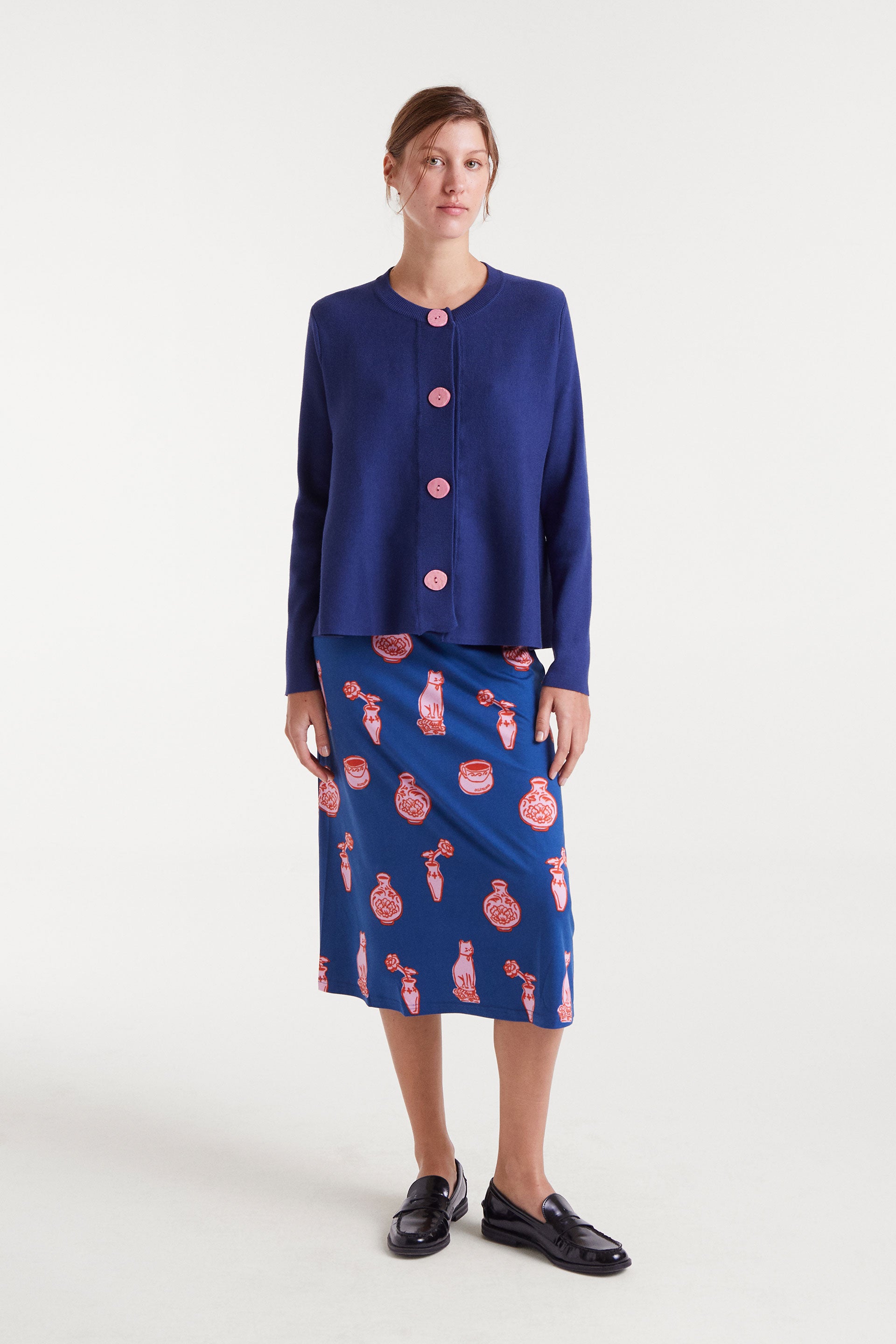 Pink Buttons Cardigan