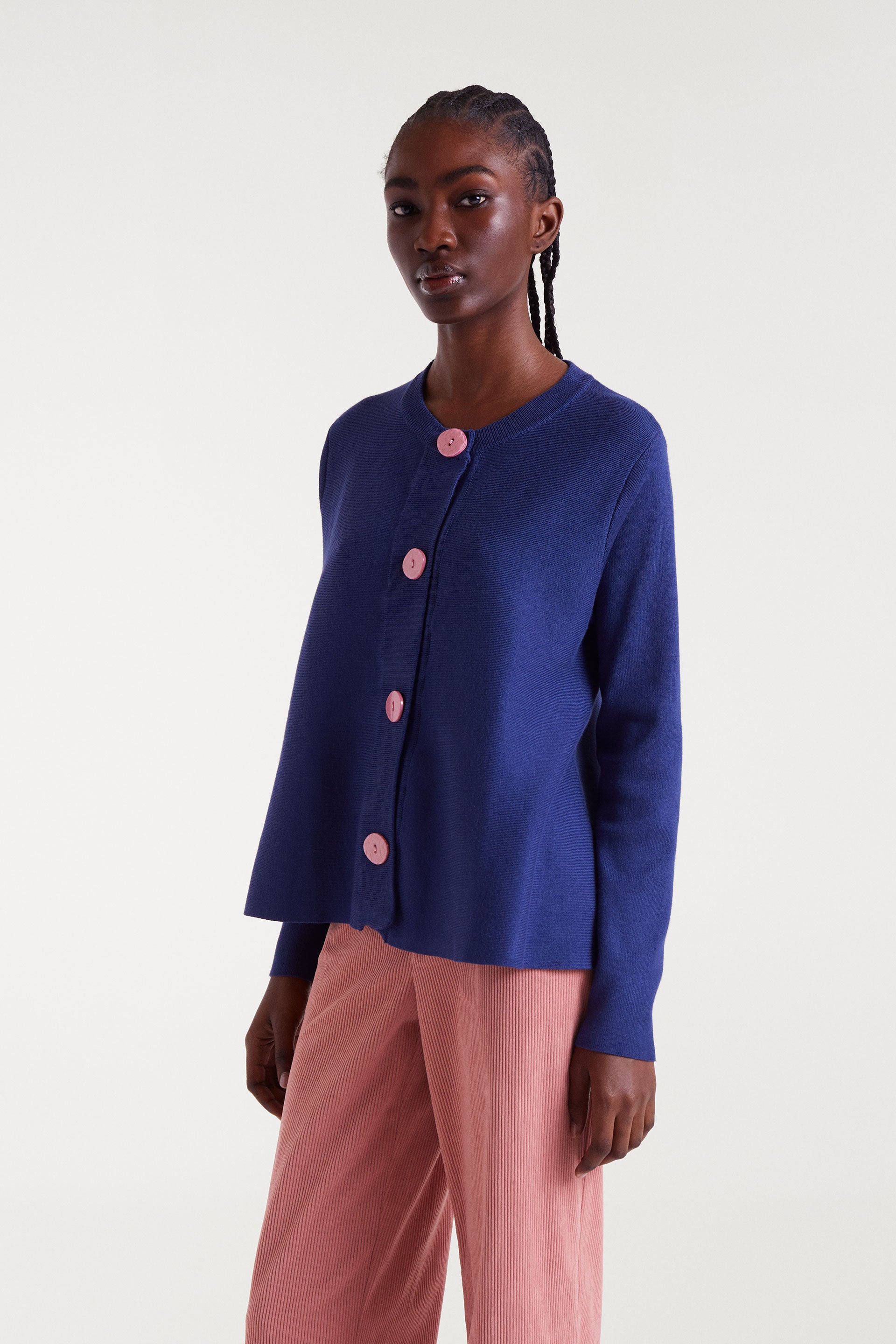 Pink Buttons Cardigan