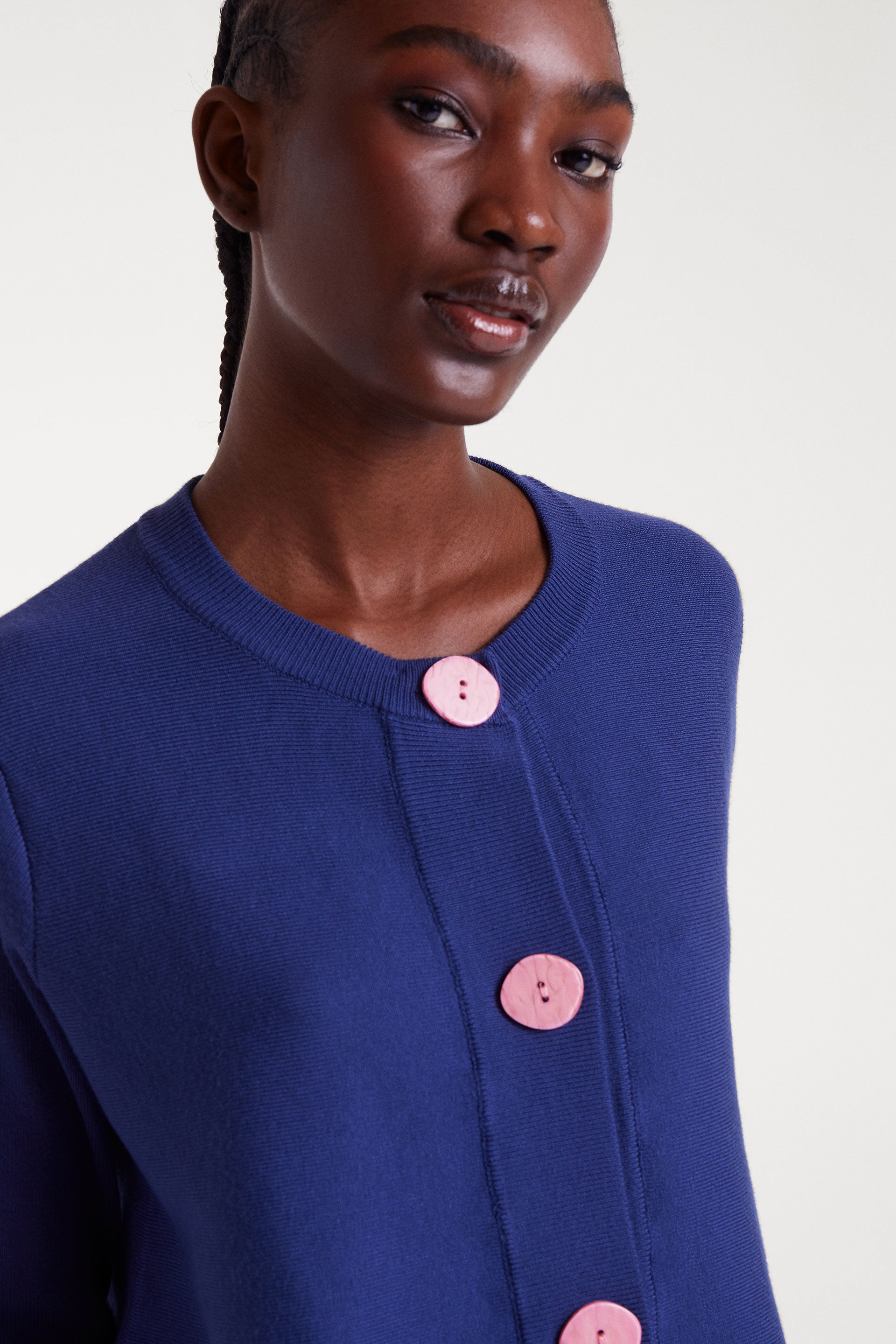 Pink Buttons Cardigan