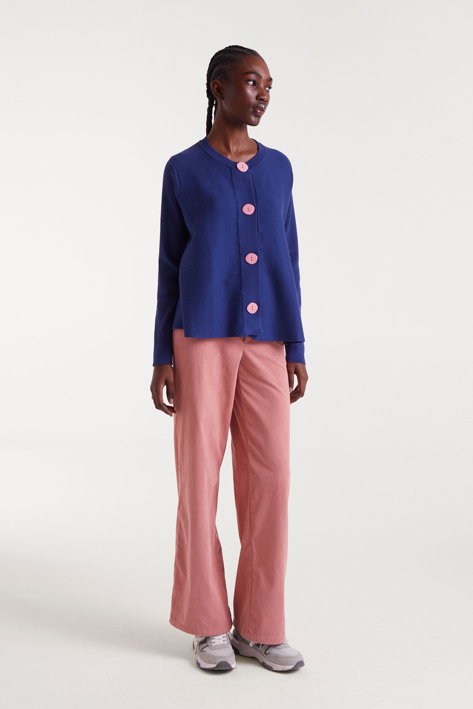 Pink Buttons Cardigan