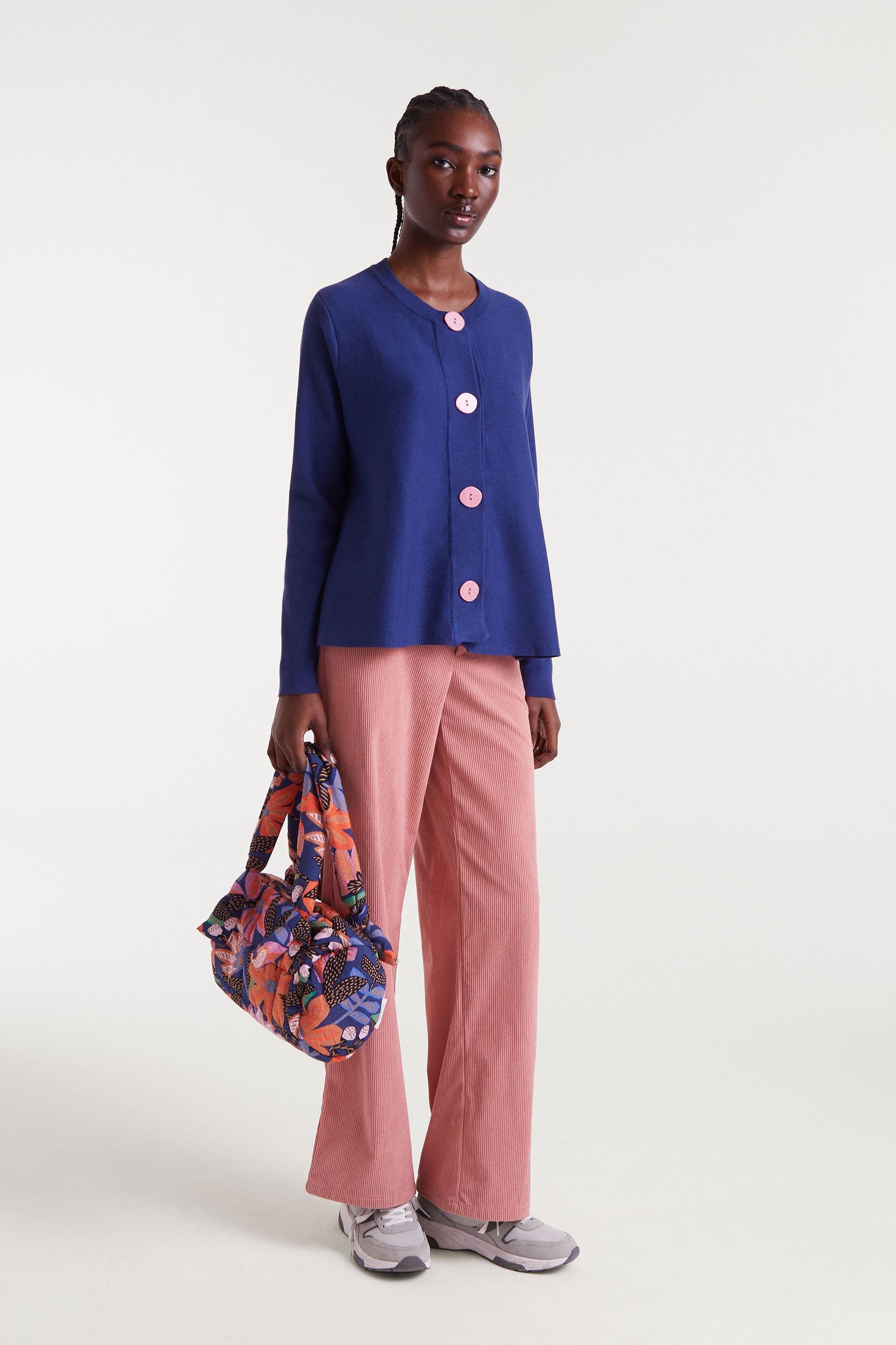 Pink Buttons Cardigan