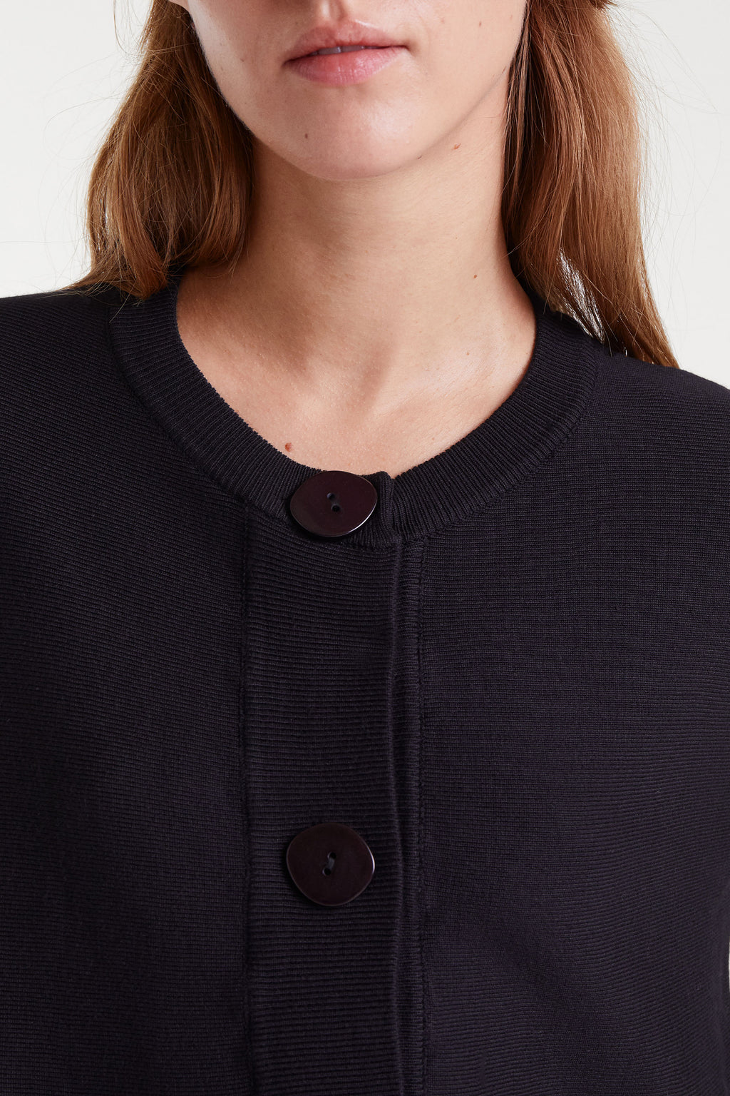 Black Buttoned Jumper