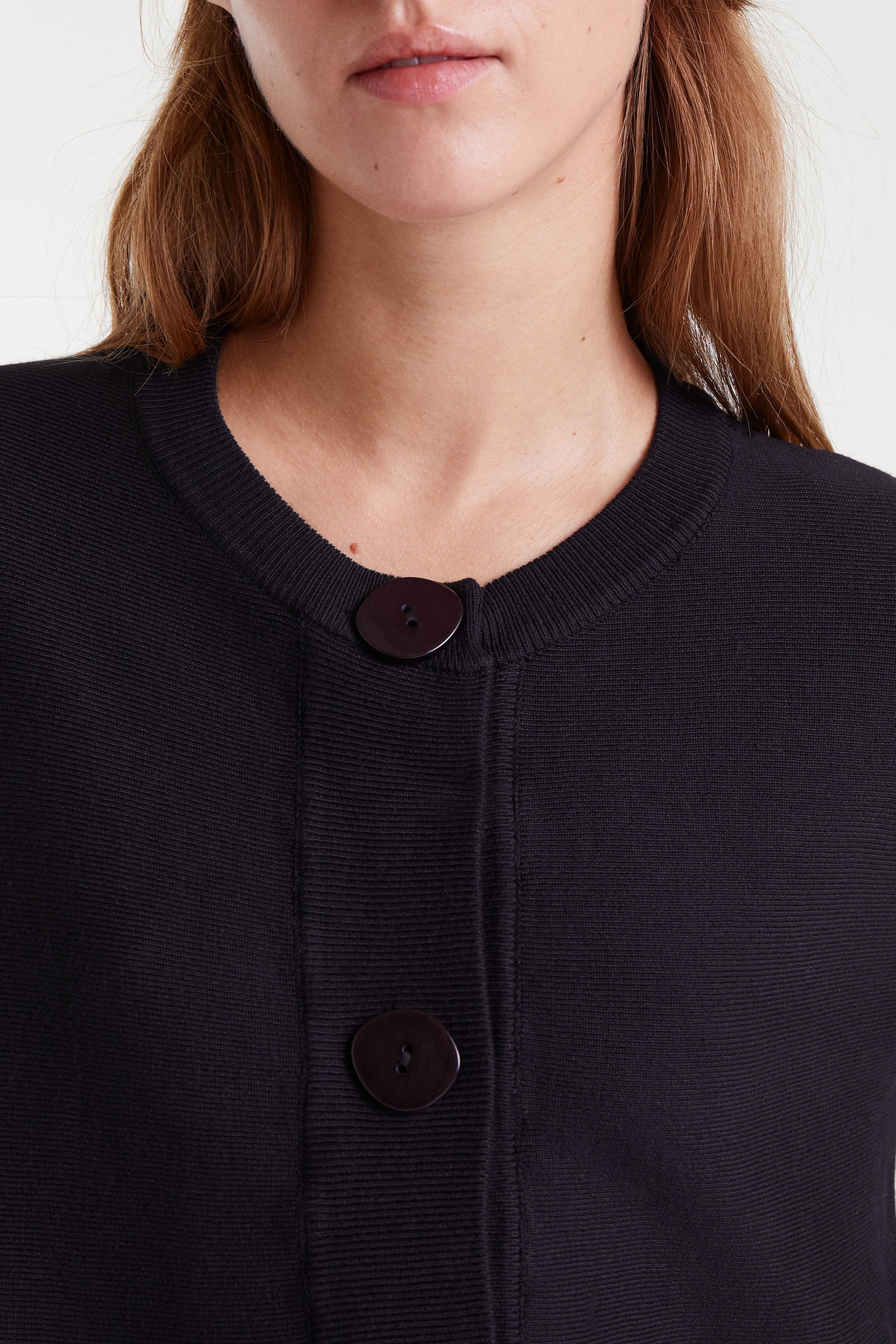 Black Buttoned Jumper
