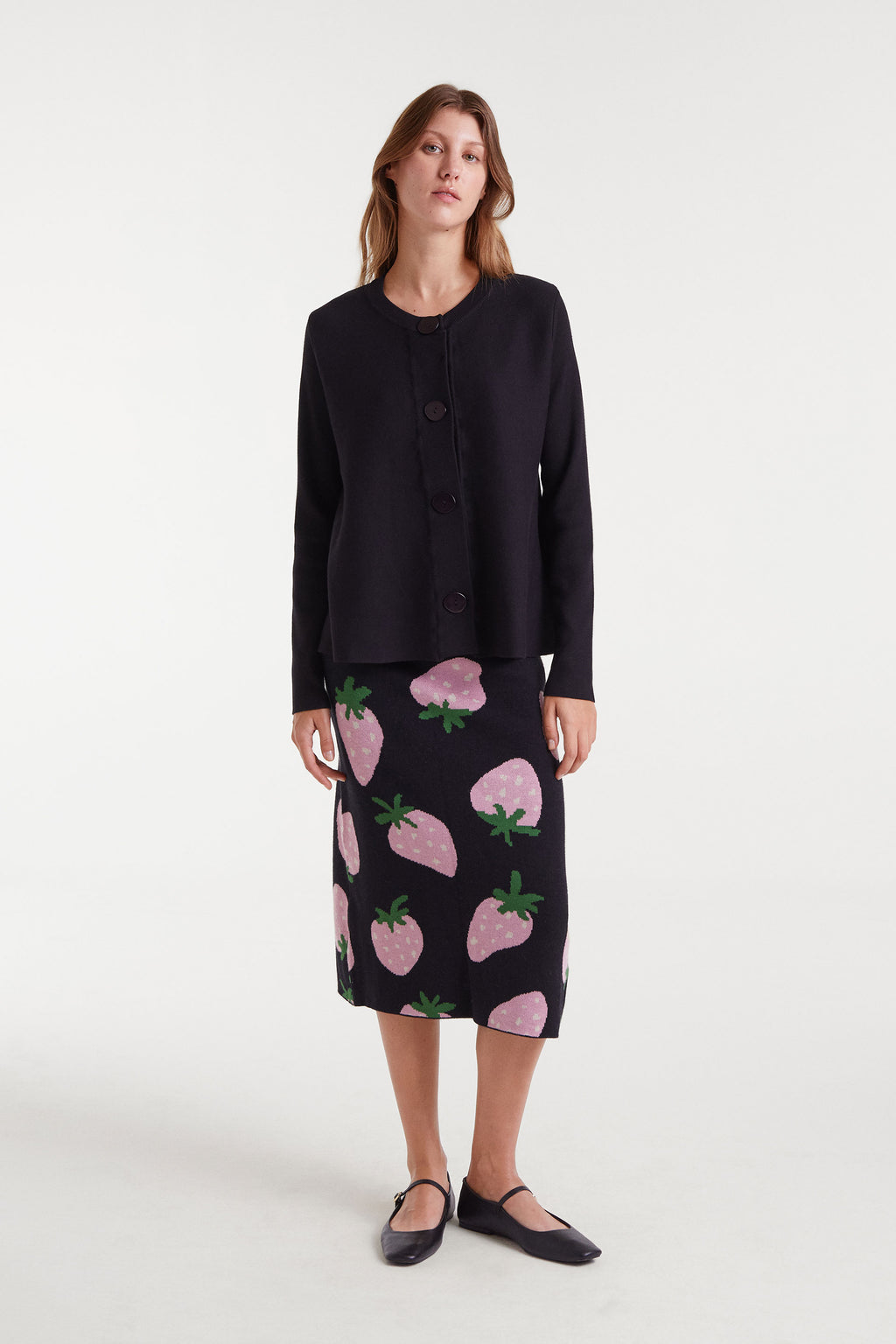 Black Buttoned Jumper