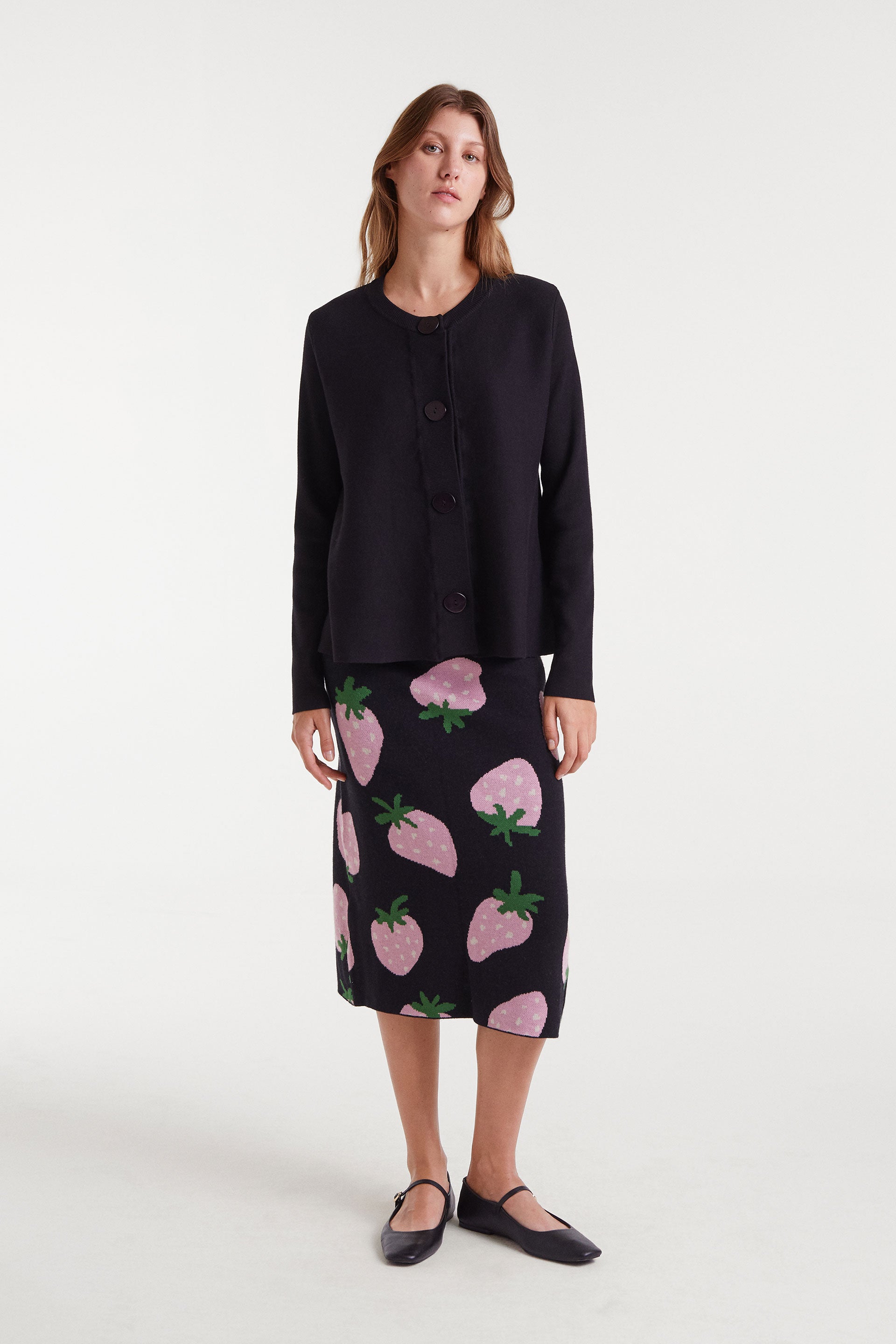 Black Buttoned Jumper