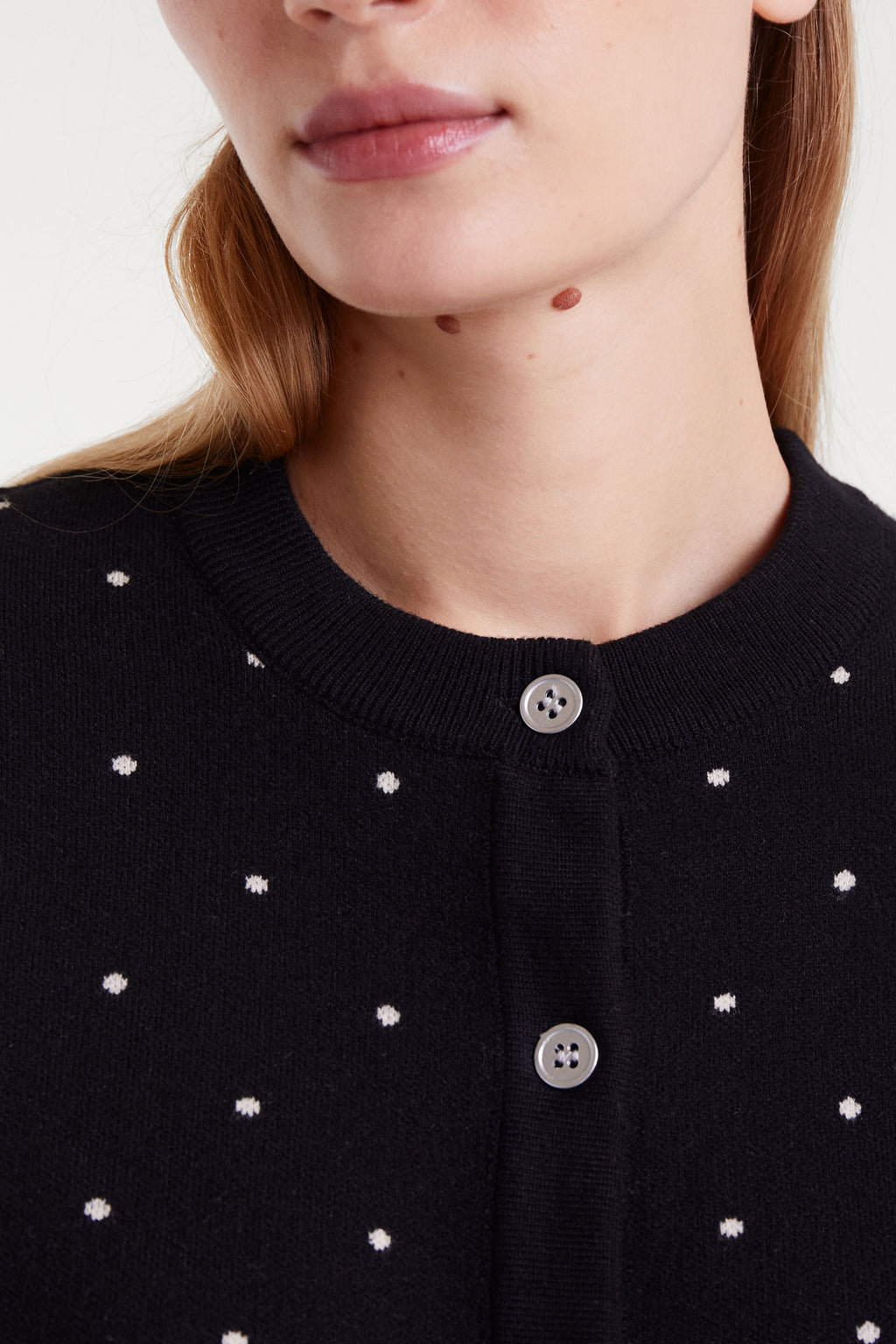 Polka Dots Buttoned Jumper