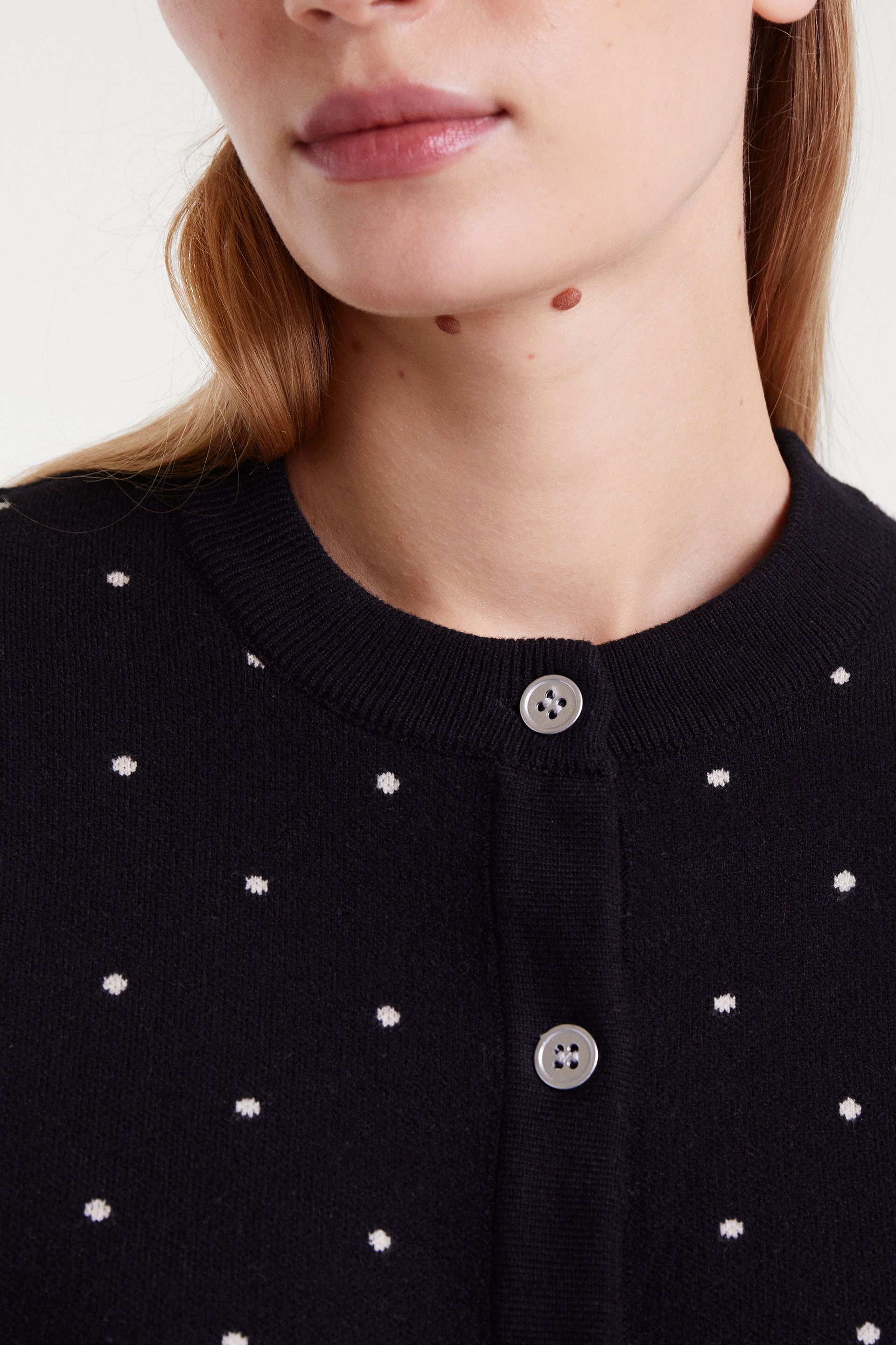 Polka Dots Buttoned Jumper