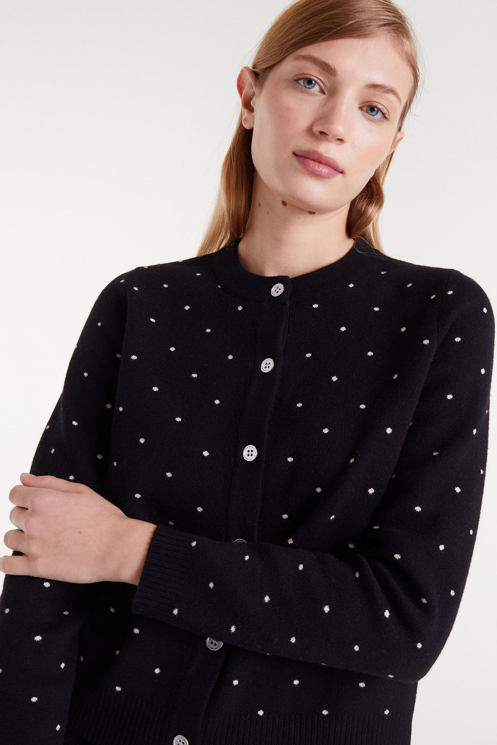 Polka Dots Buttoned Jumper