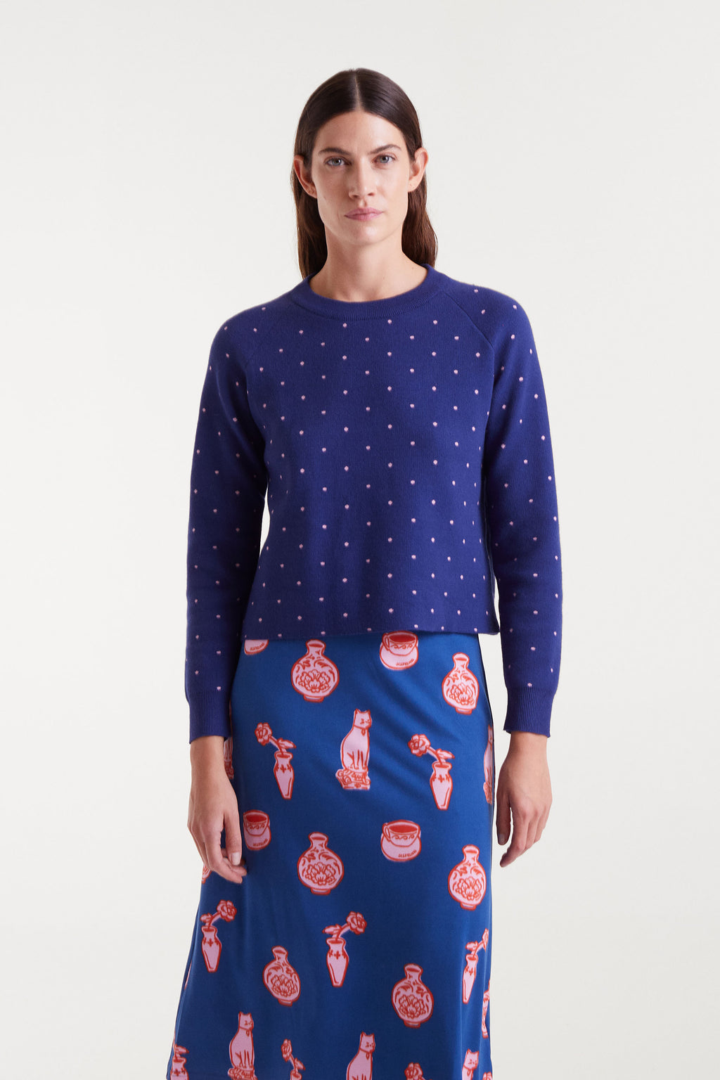 Navy Blue Knitted Jumper