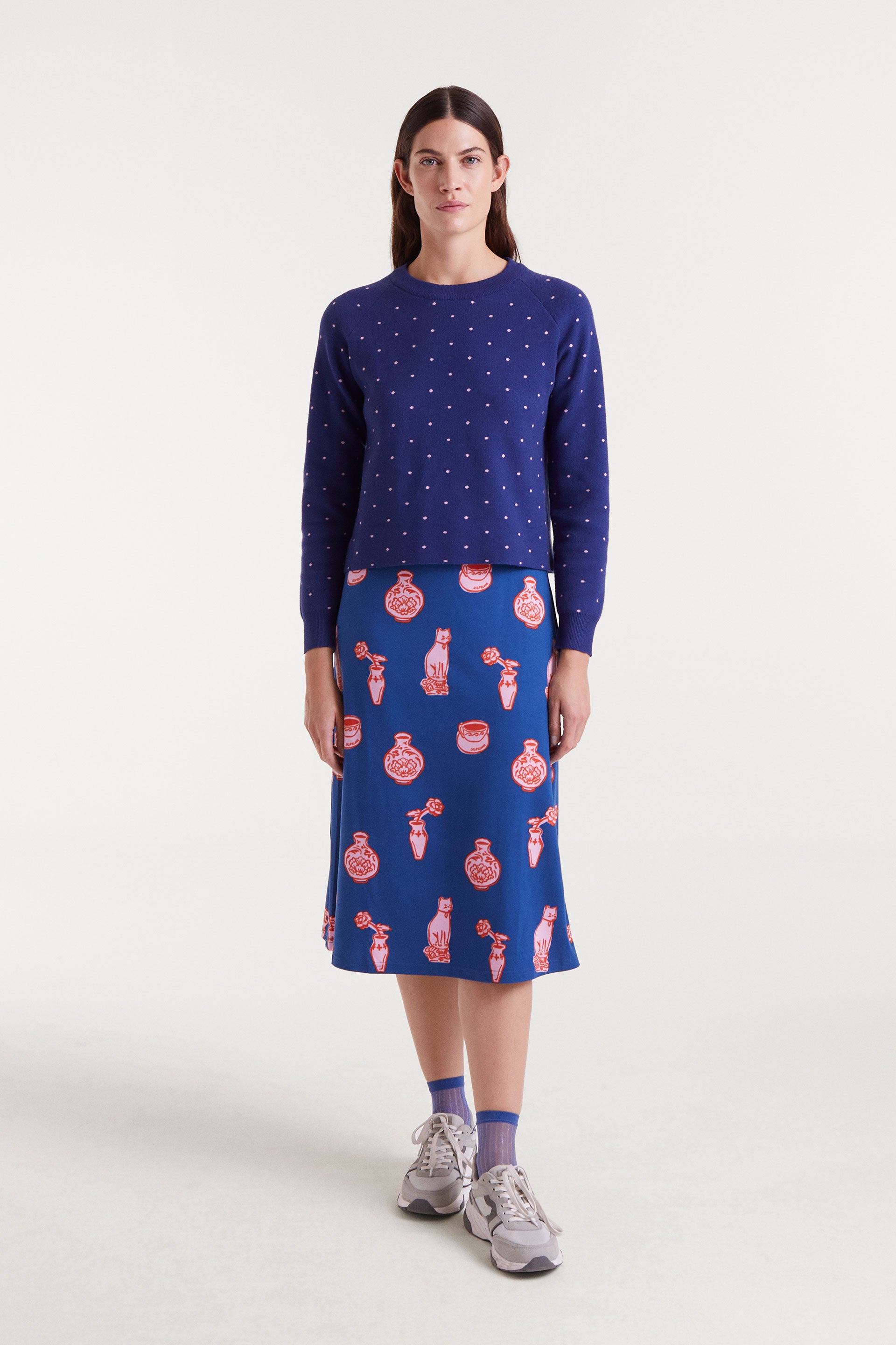 Navy Blue Knitted Jumper