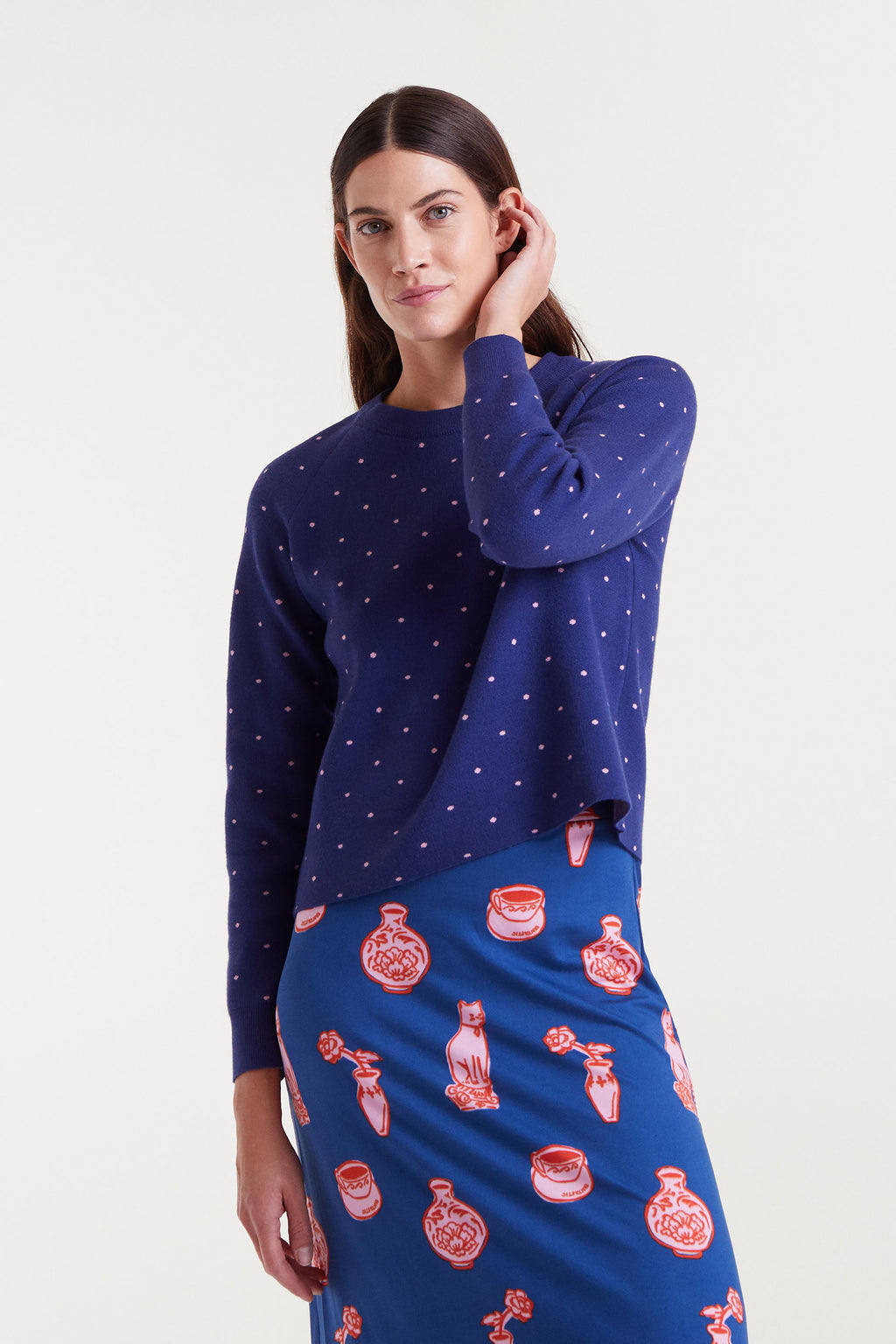 Navy Blue Knitted Jumper
