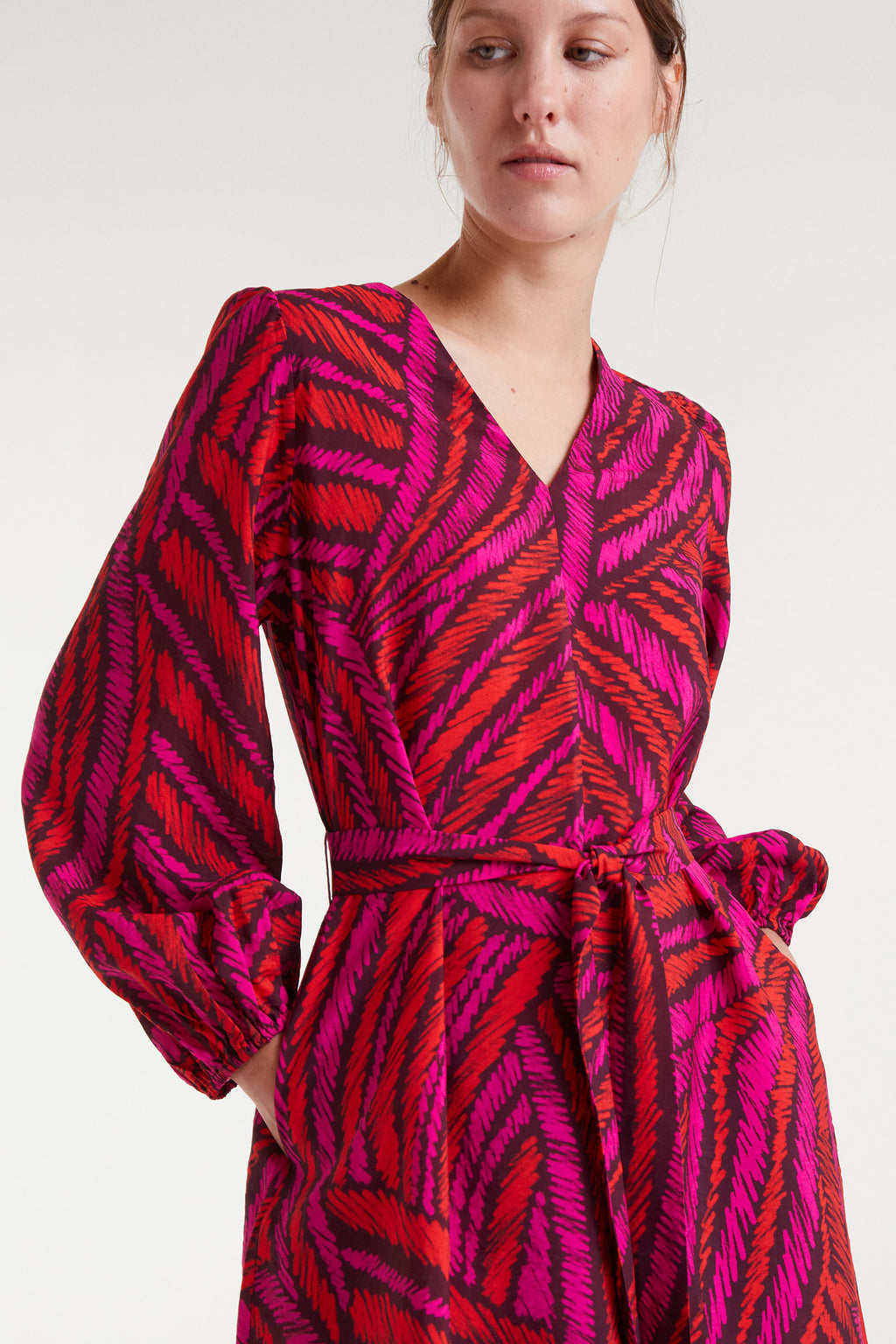 Short Dress, Fedora Print