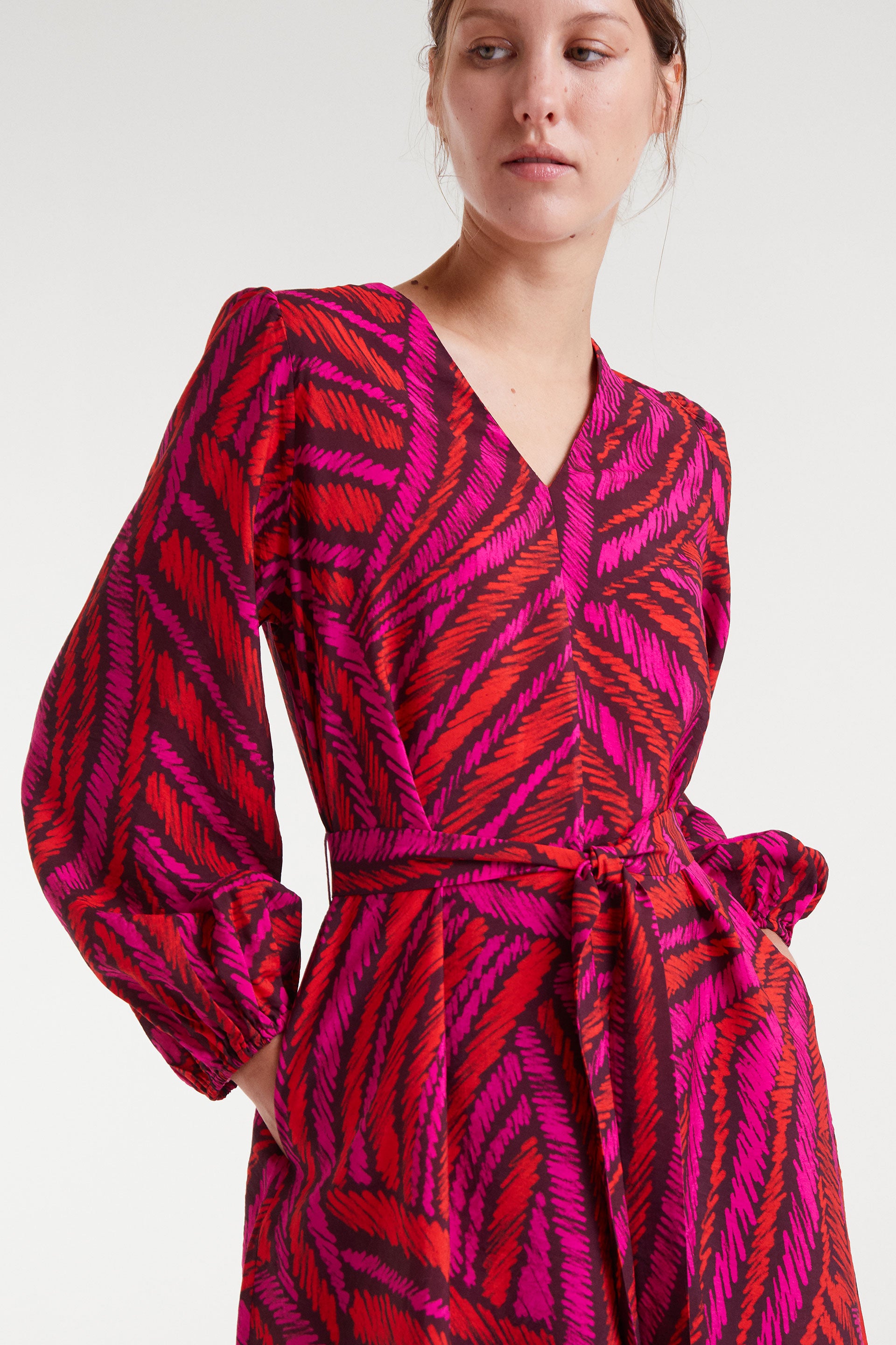 Short Dress, Fedora Print