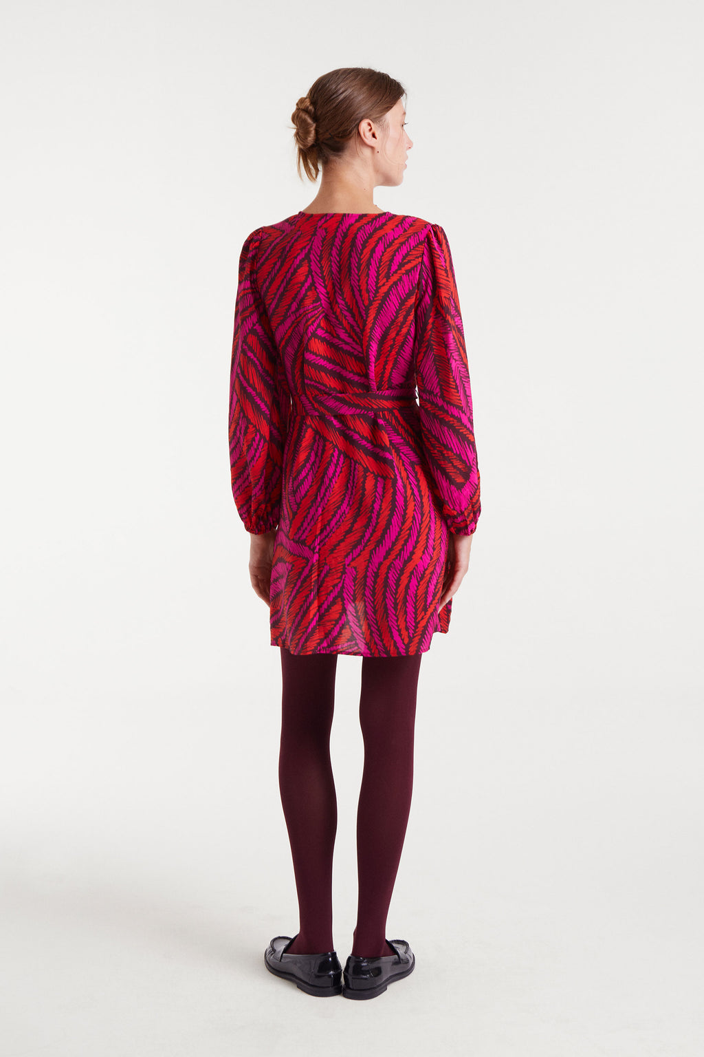 Short Dress, Fedora Print