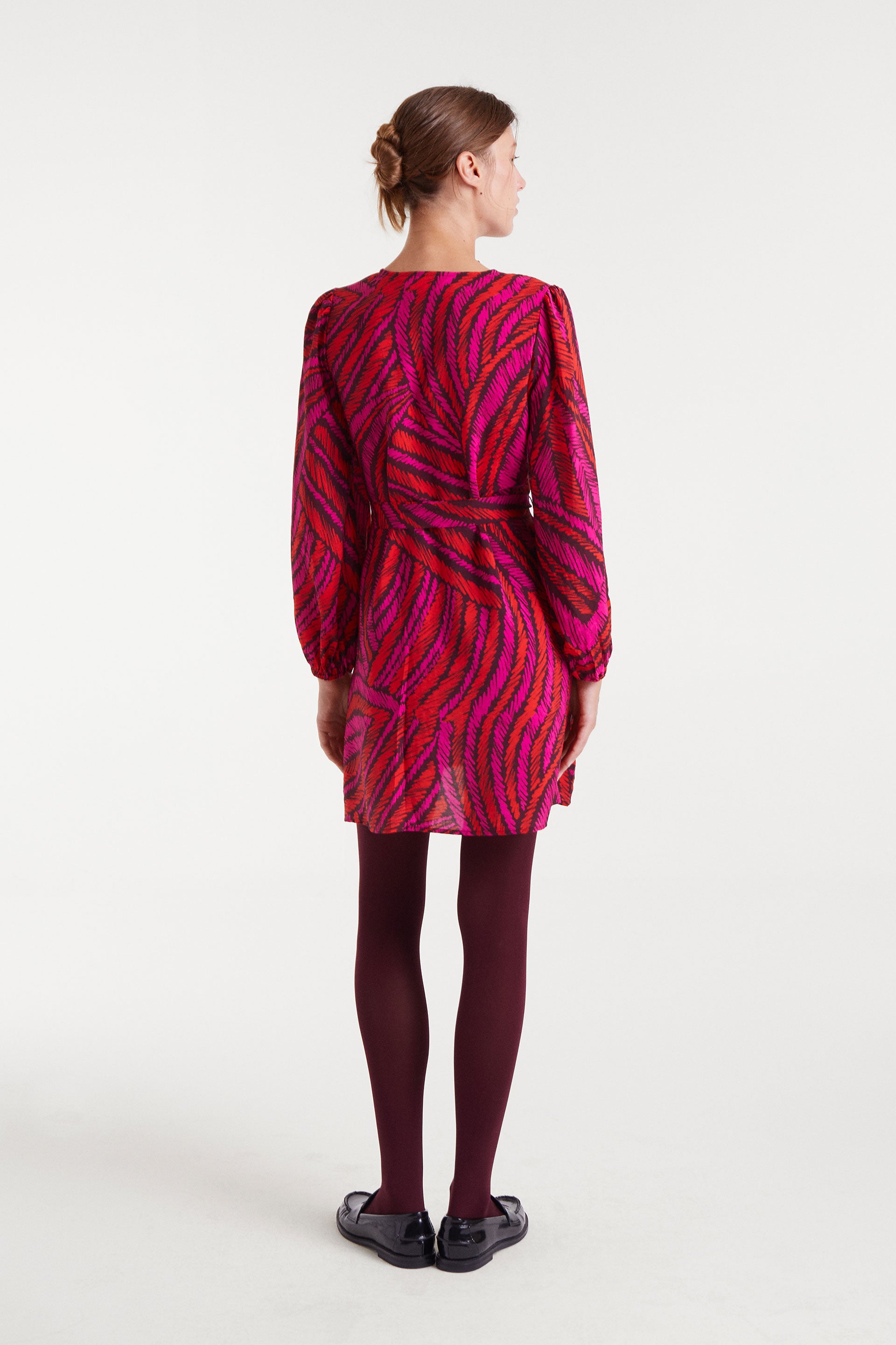 Short Dress, Fedora Print