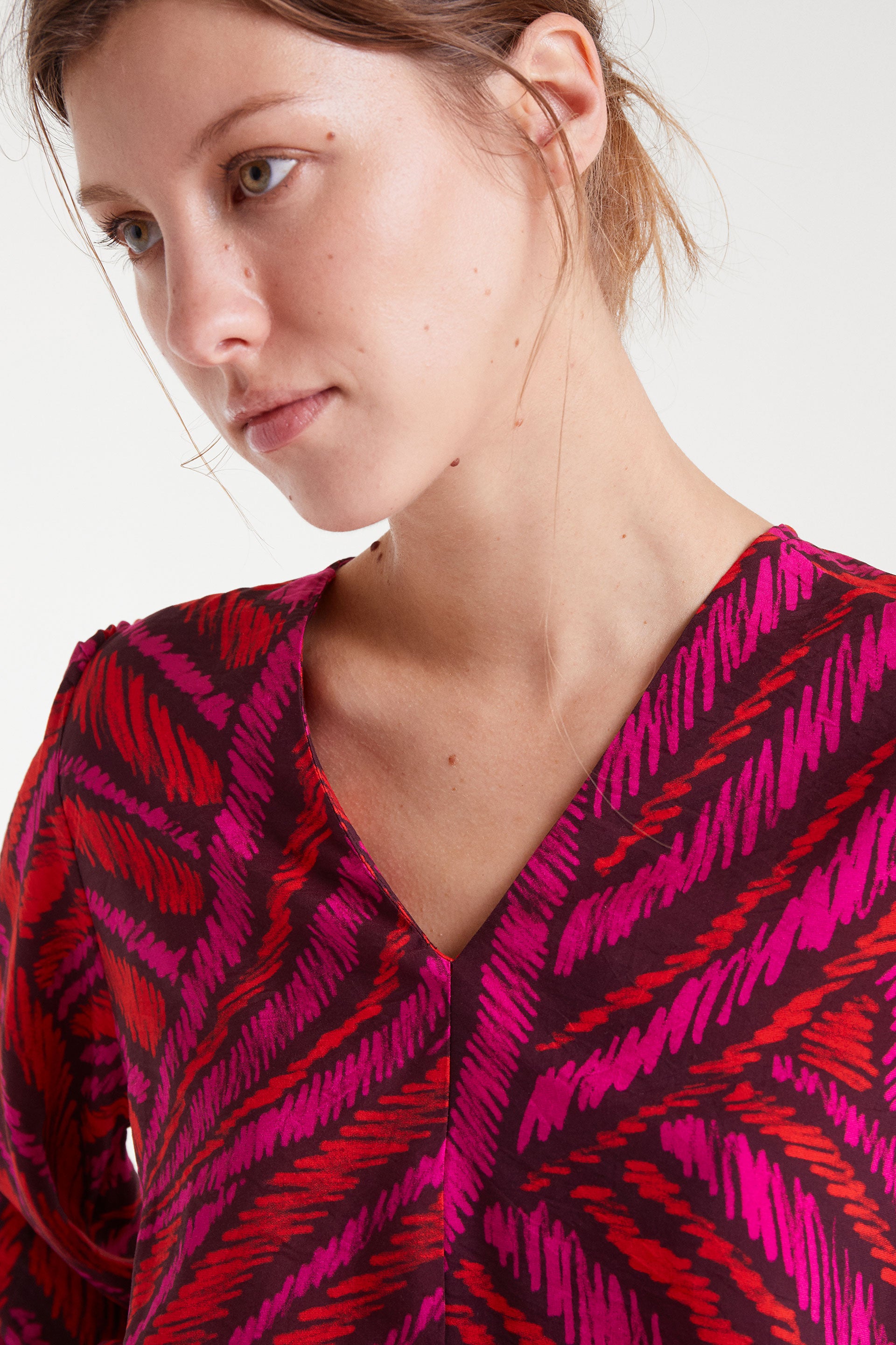 Short Dress, Fedora Print