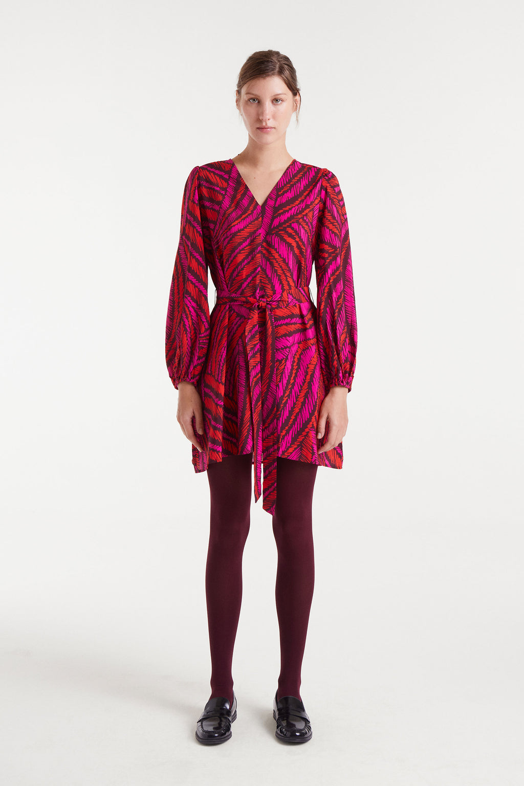 Short Dress, Fedora Print