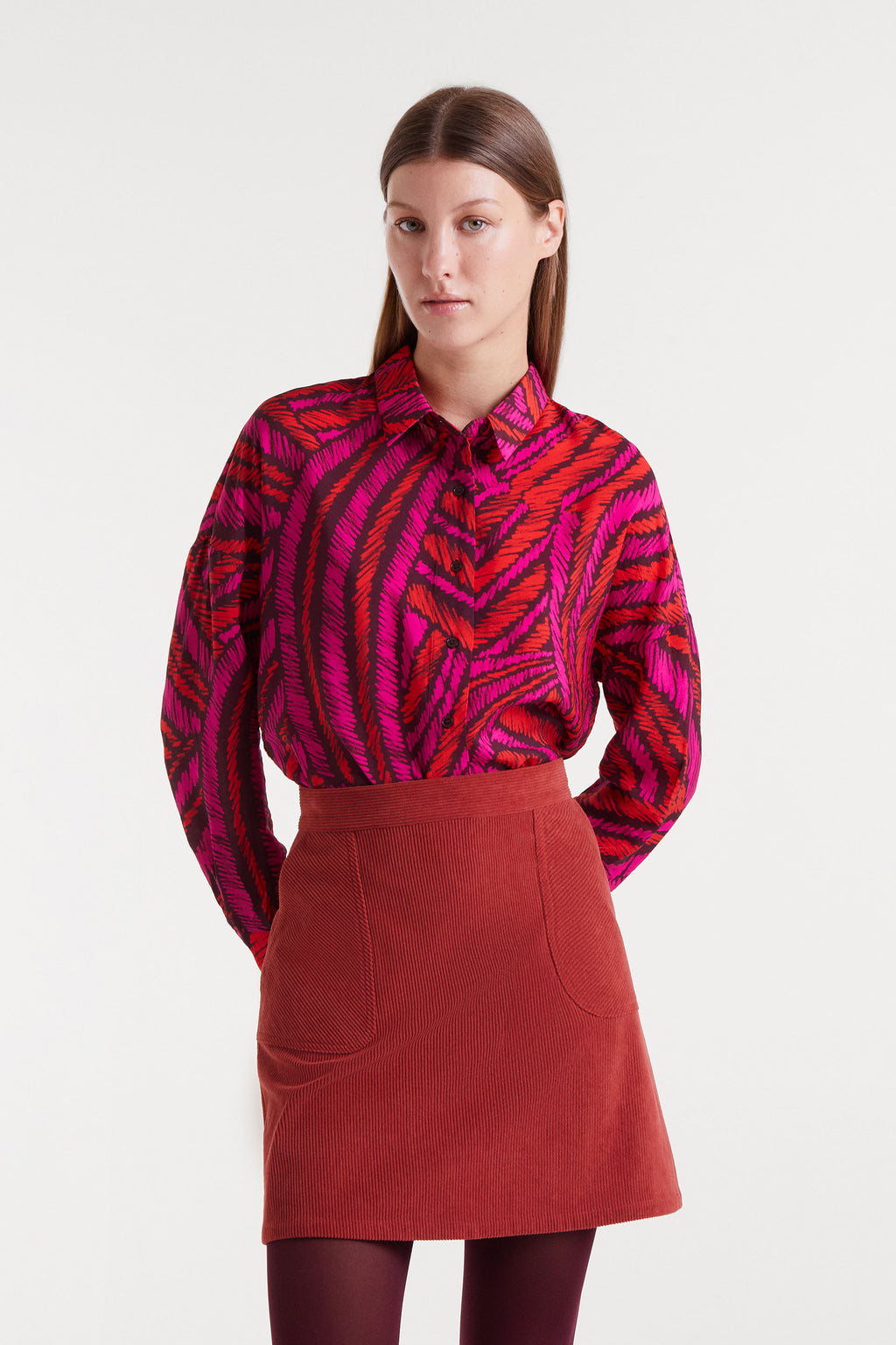 Abstrac Fedora print shirt