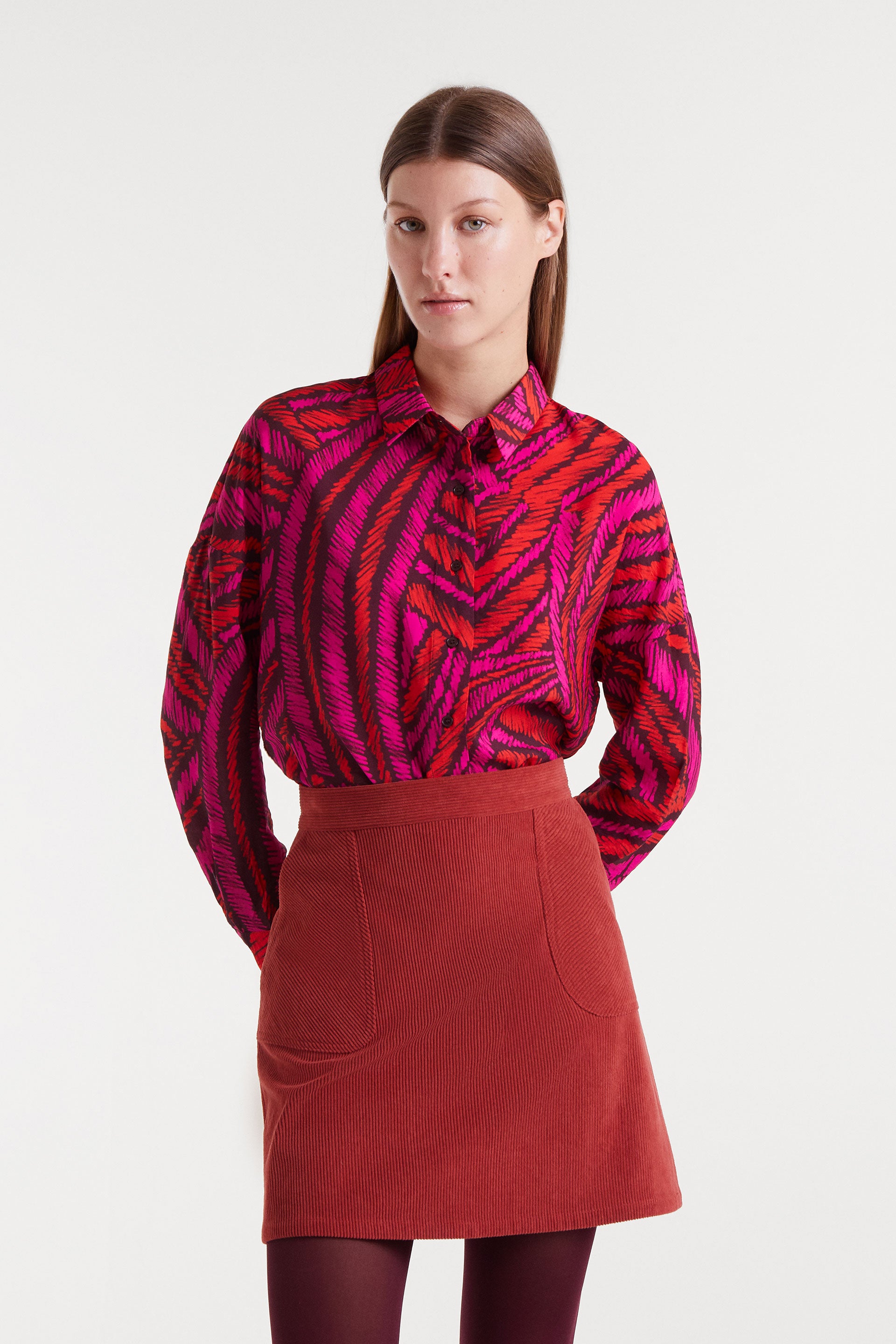 Abstrac Fedora print shirt