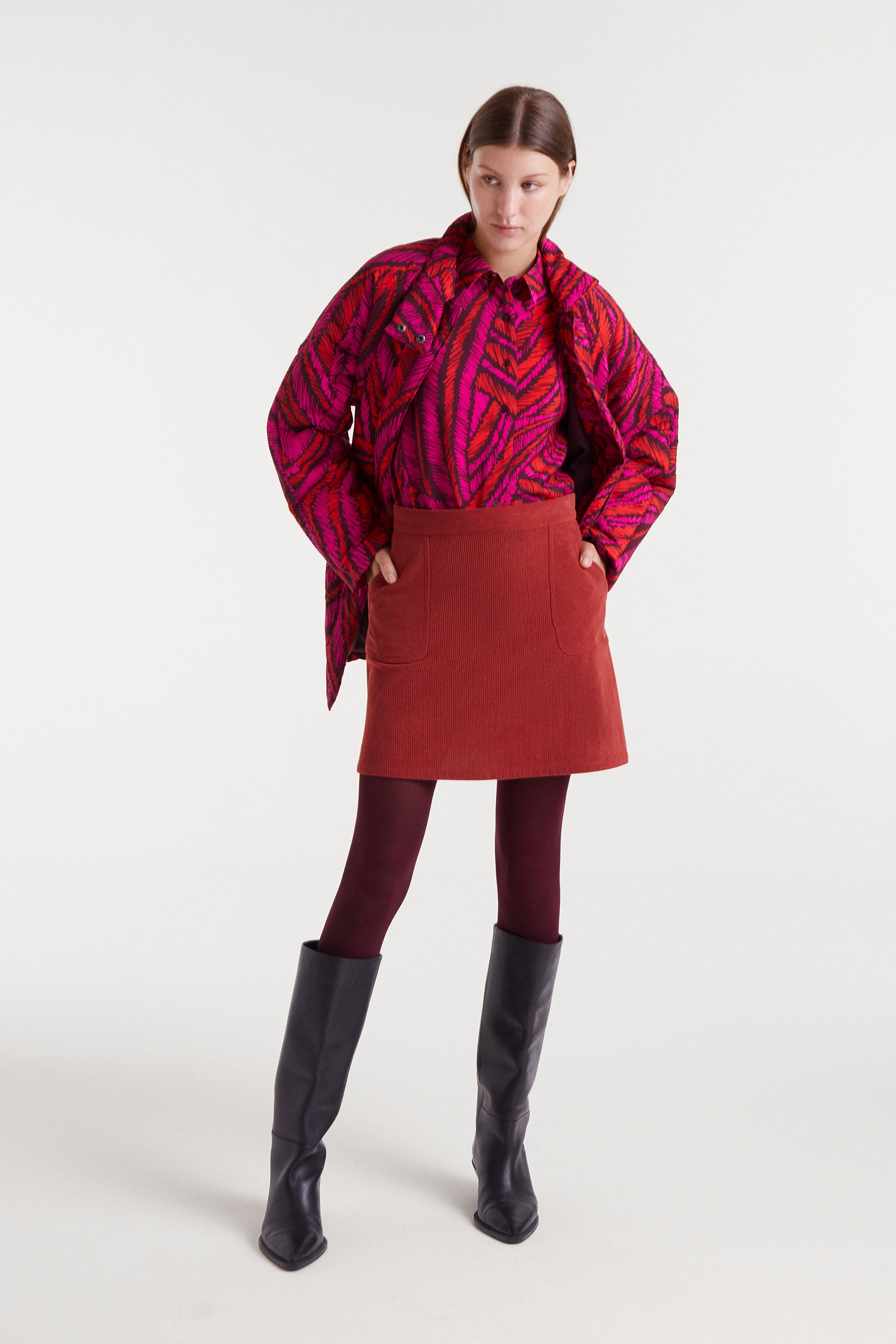 Abstrac Fedora print shirt