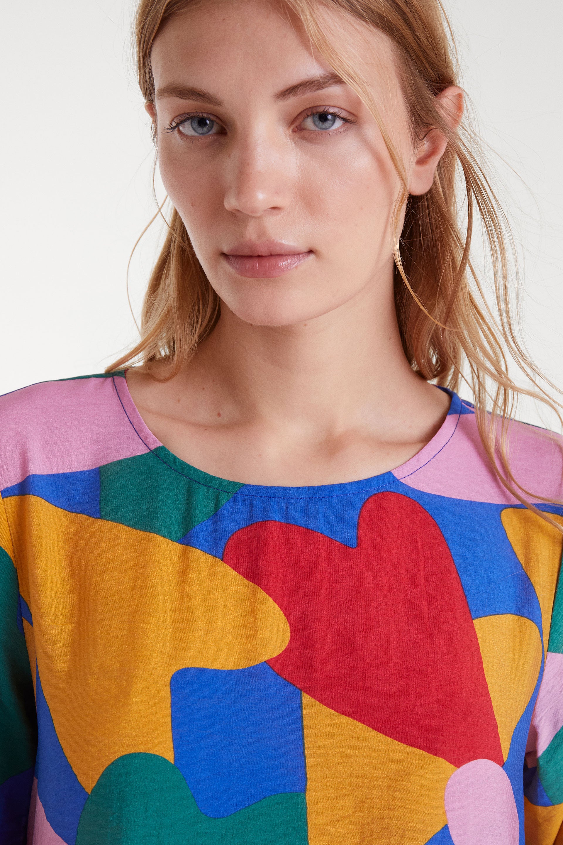 Heart Pattern Mini Dress