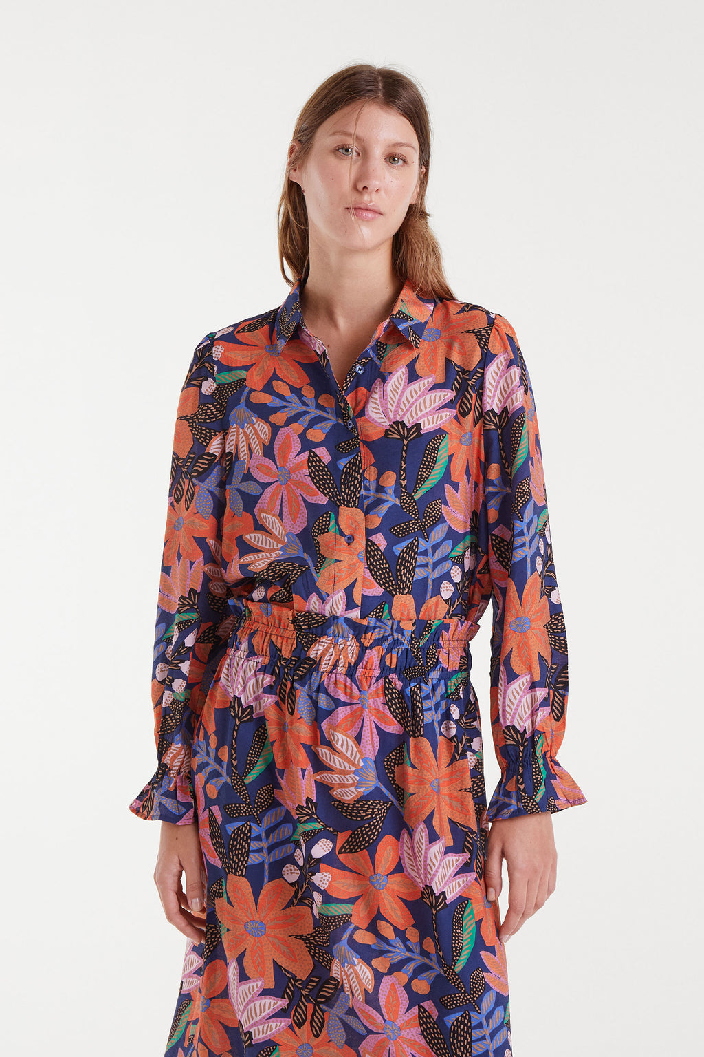 Floral Print Long Sleeve Shirt