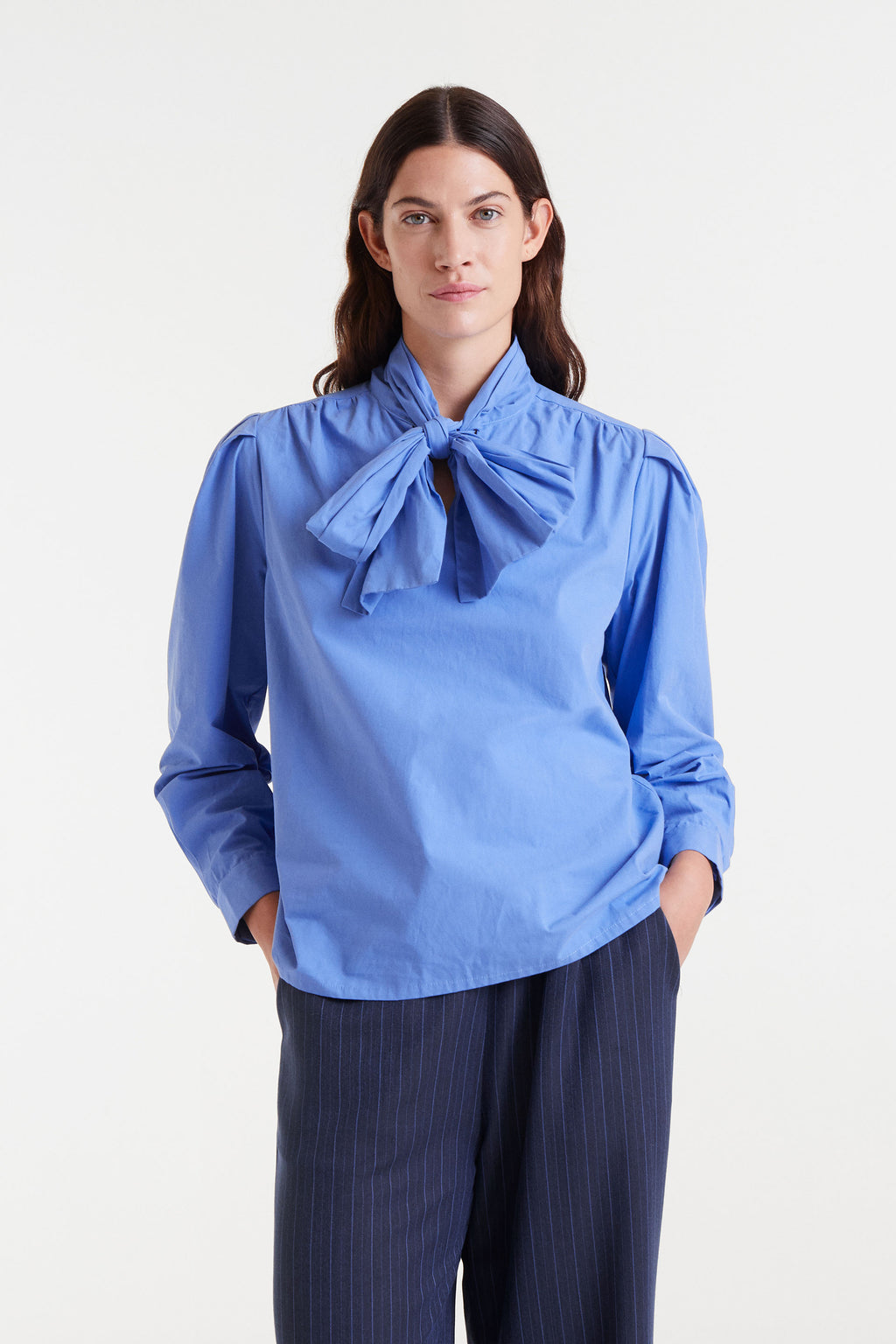 Sky Blue Bow Shirt
