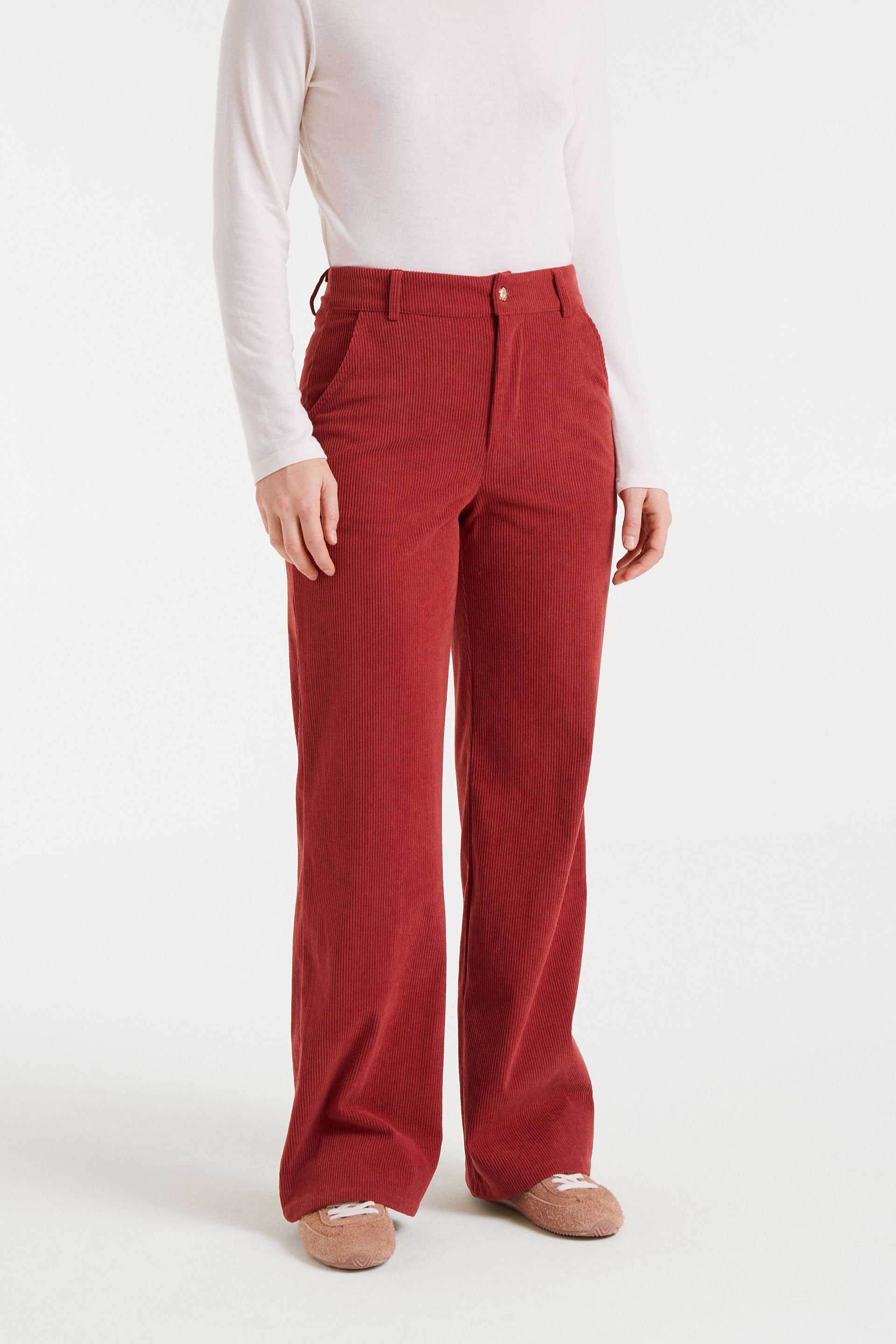 Rusted Red Corduroy Pants