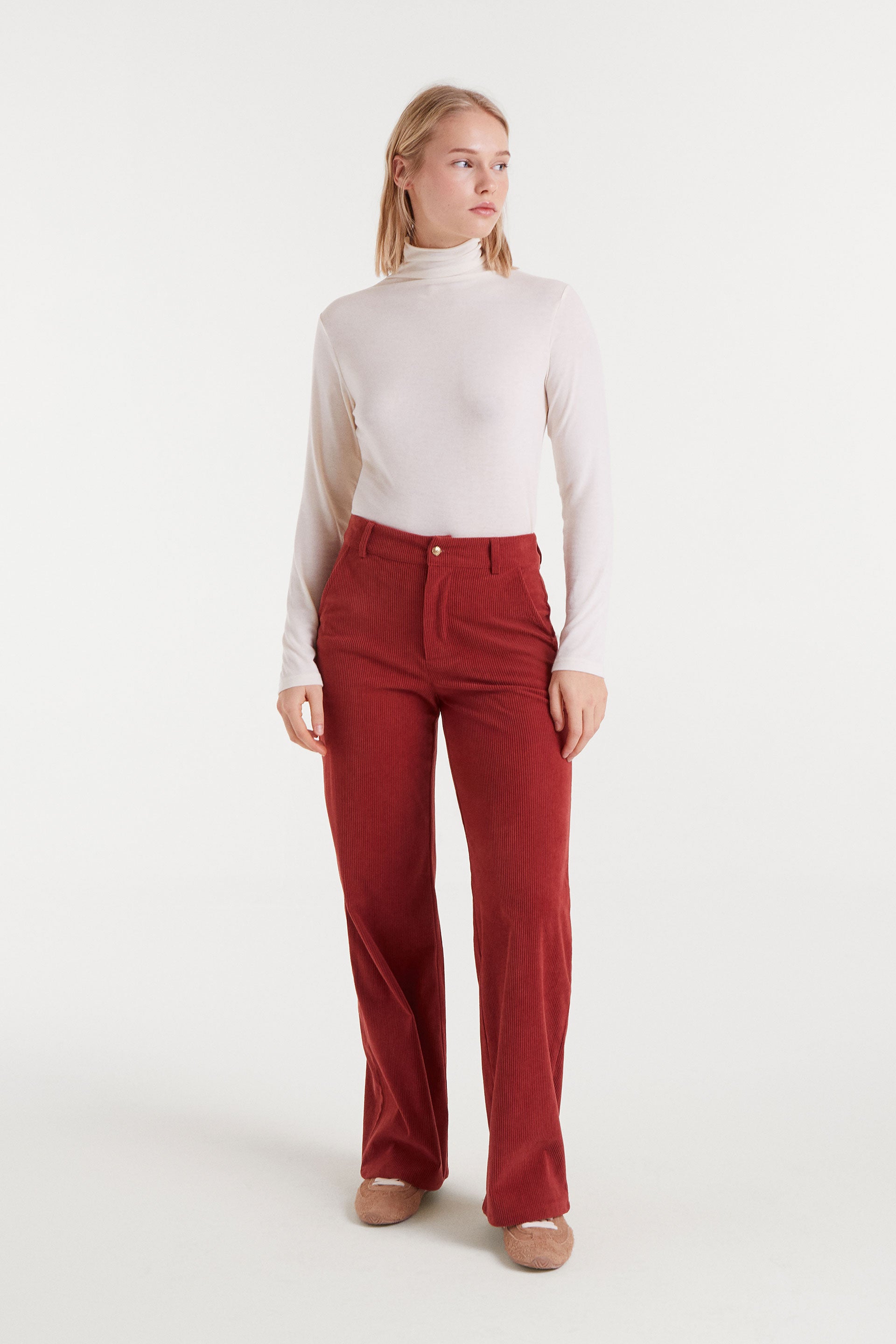 Rusted Red Corduroy Pants