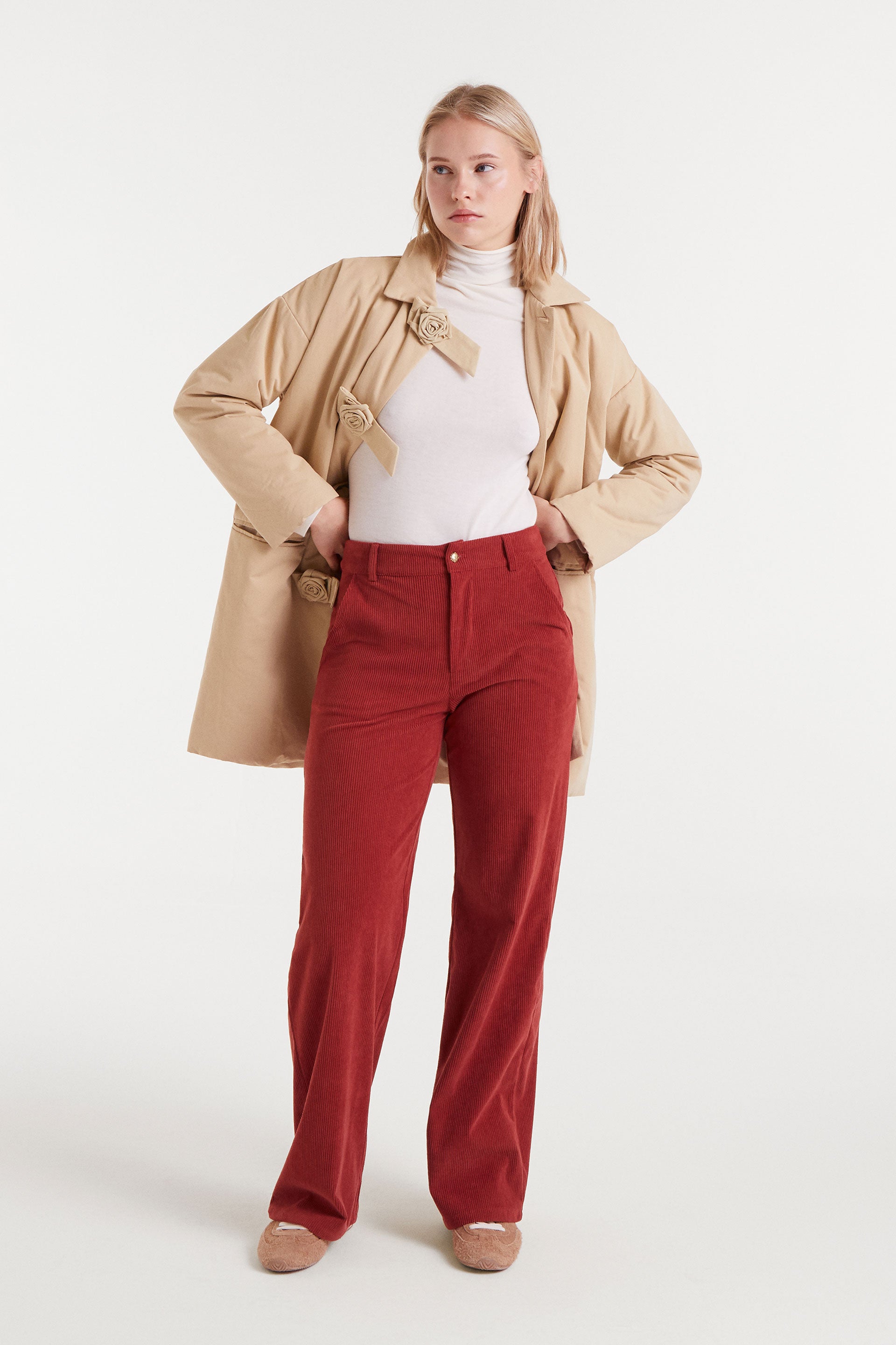 Rusted Red Corduroy Pants