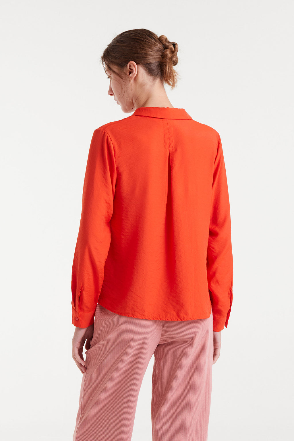 Orange Viscose Bamboo Shirt