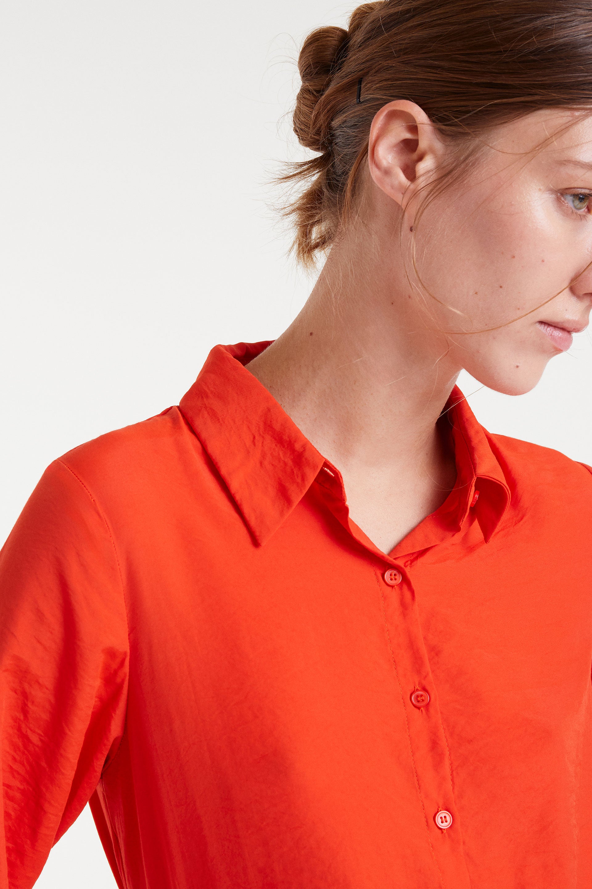 Orange Viscose Bamboo Shirt