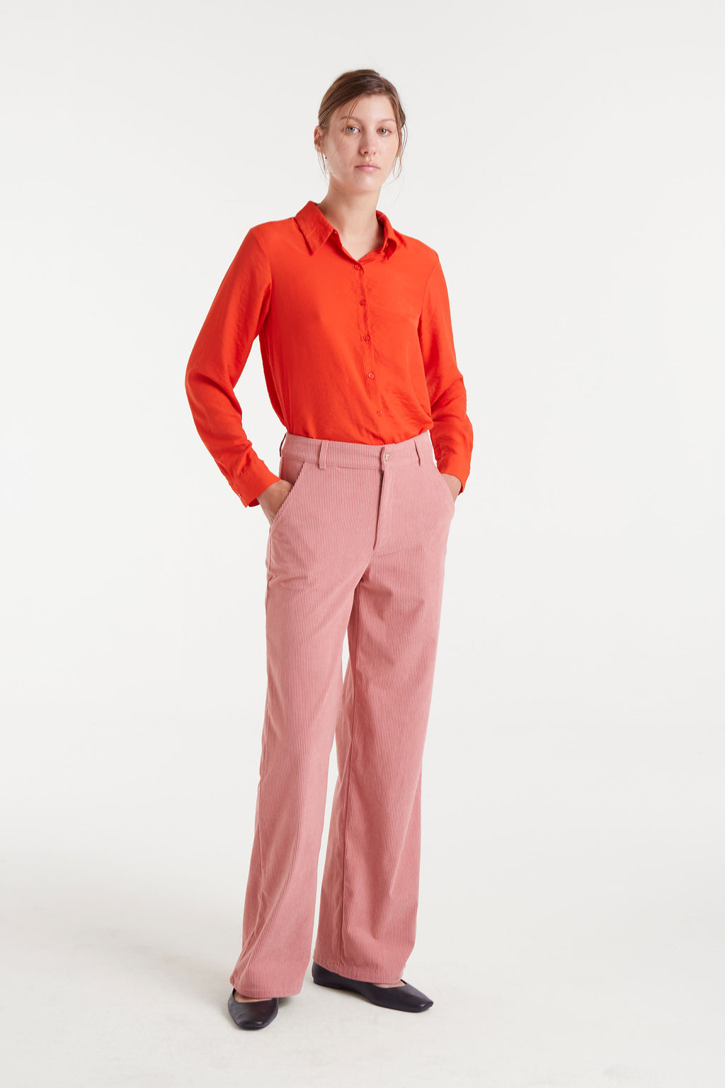 Orange Viscose Bamboo Shirt