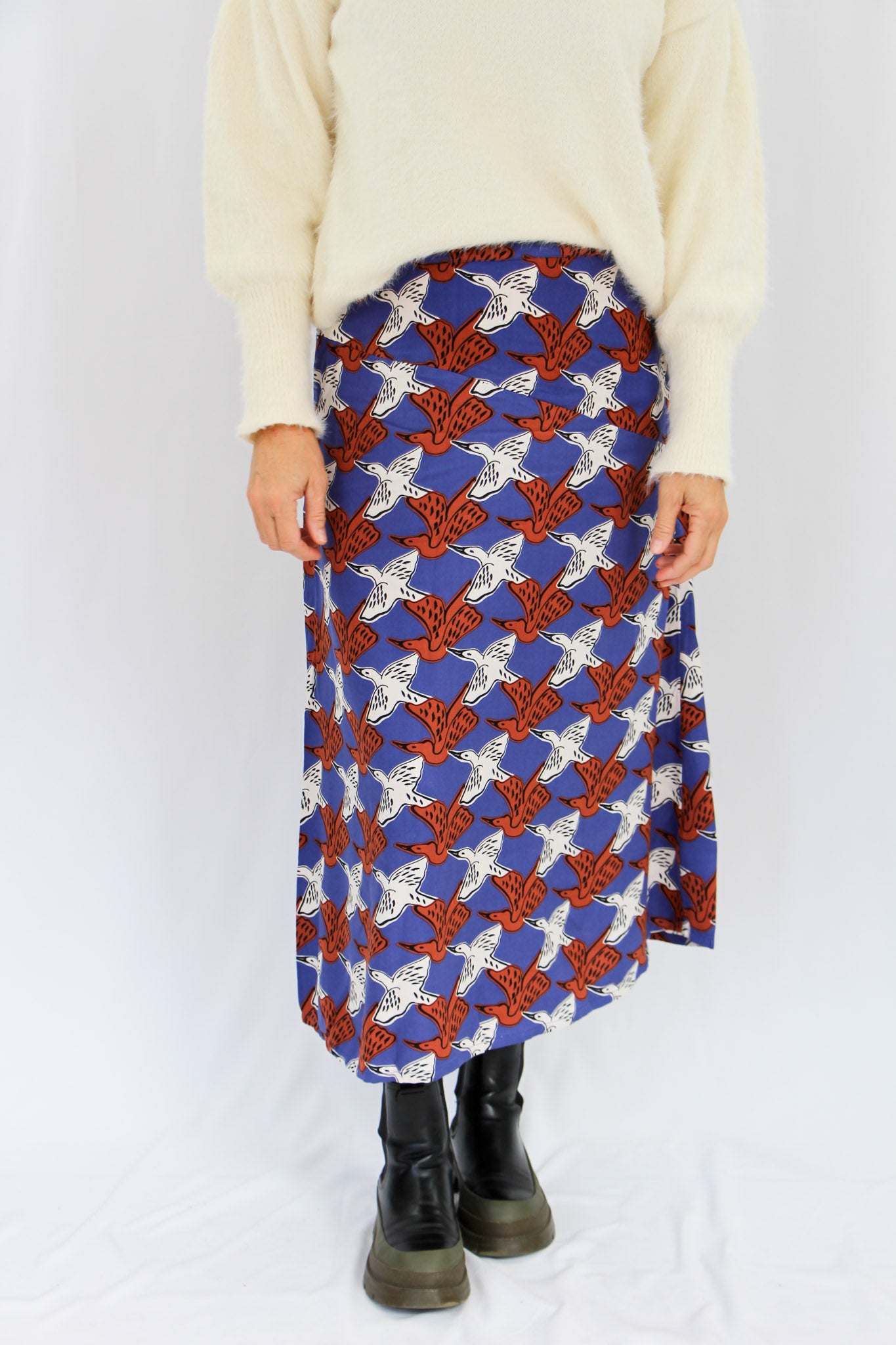 Birds Patern Skirt