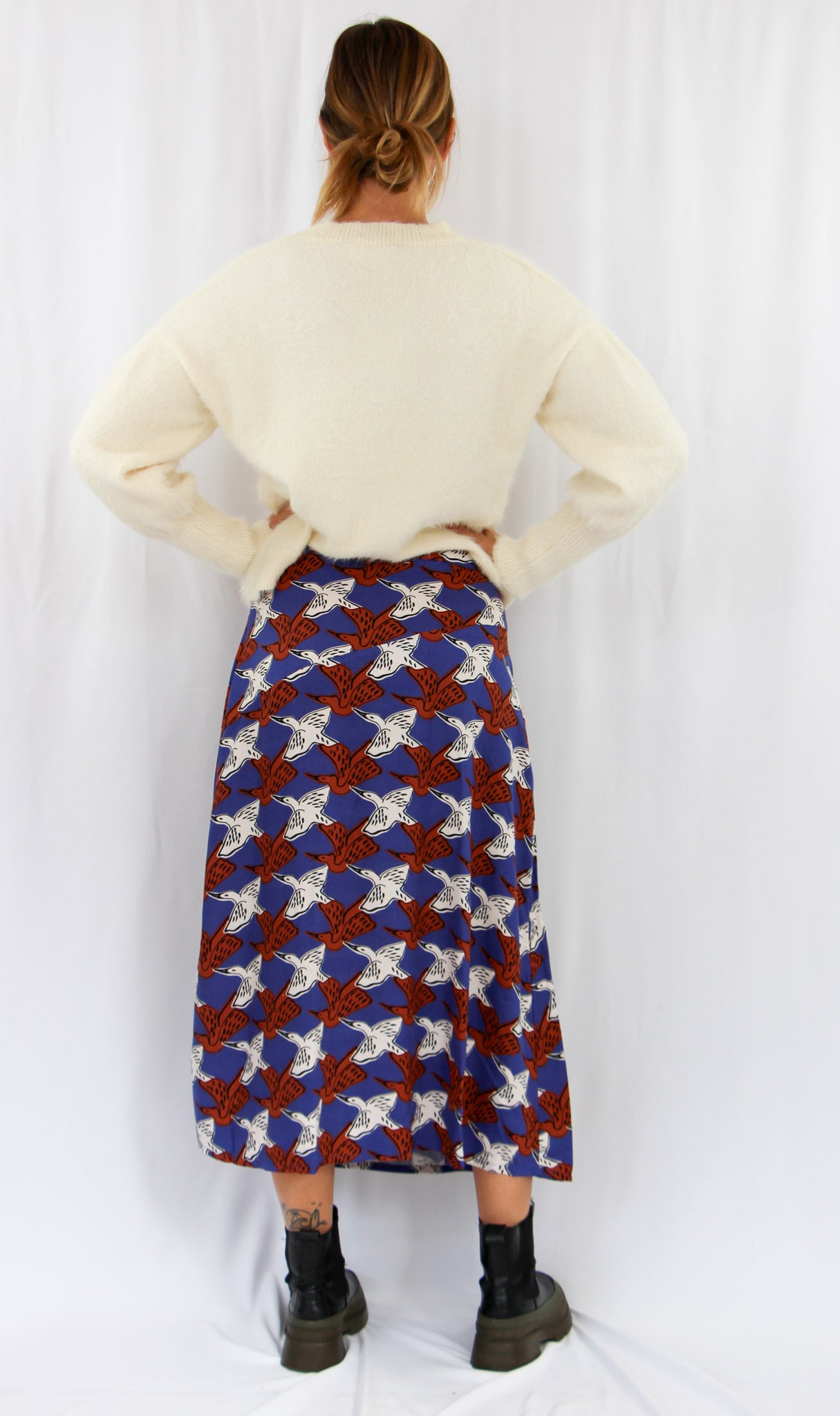 Birds Patern Skirt