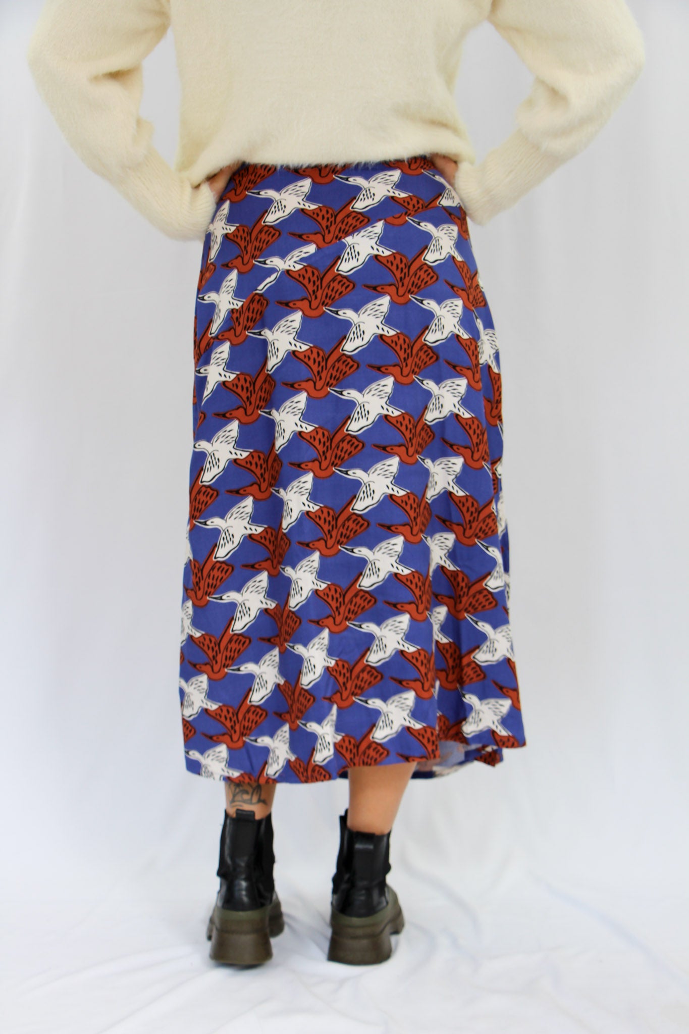 Birds Patern Skirt