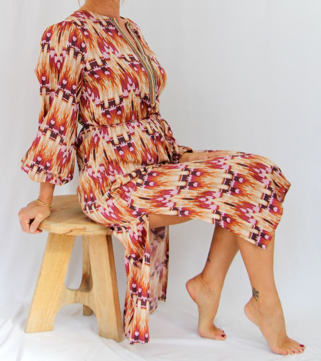 NKN Mosaic Autmun Print Midi