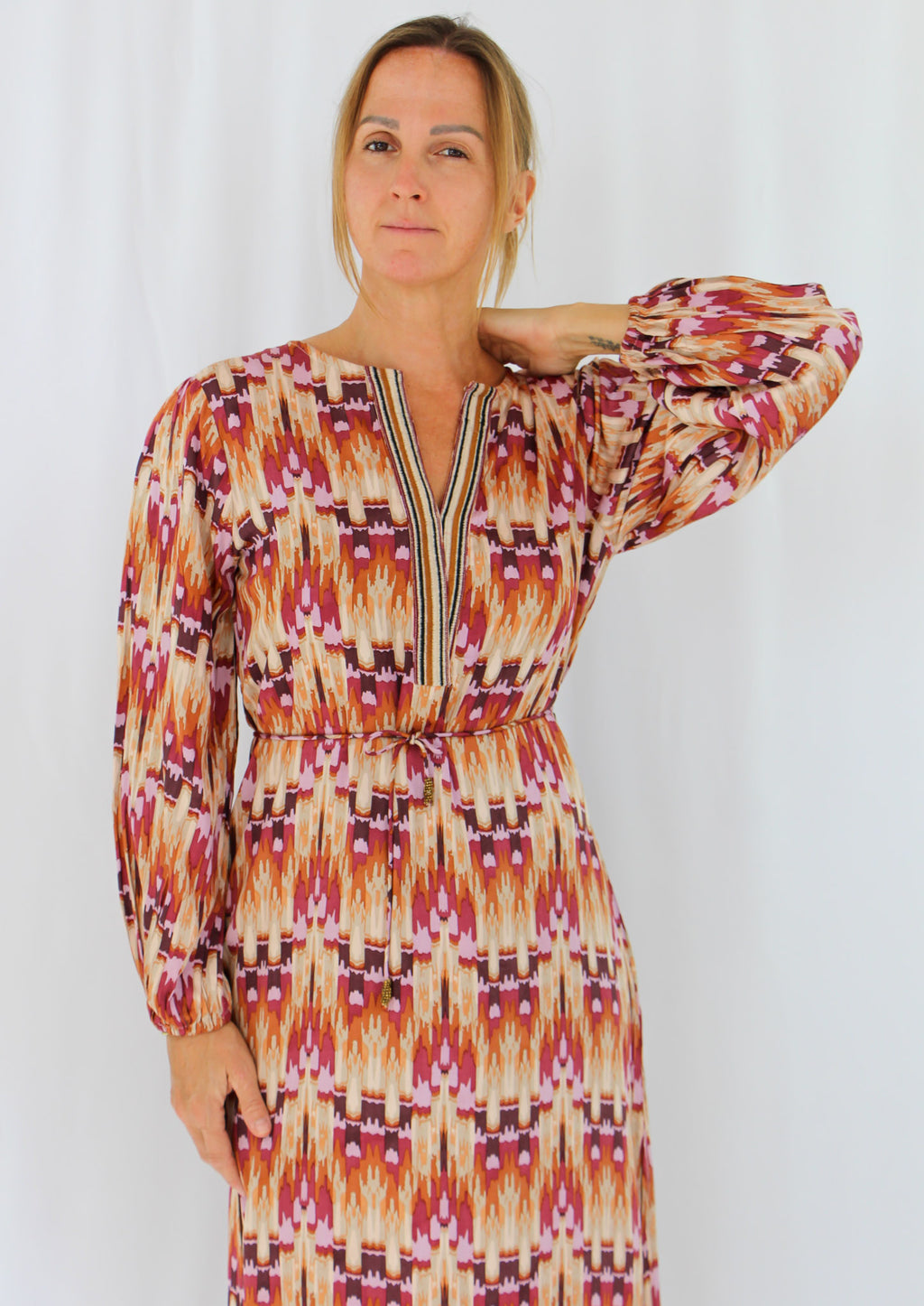 NKN Mosaic Autmun Print Midi