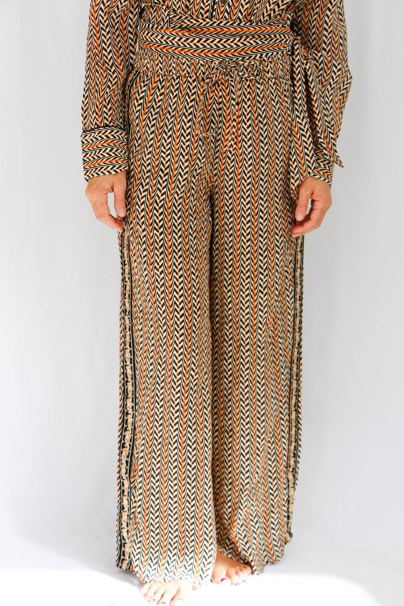 NKN Chevron Print Trousers