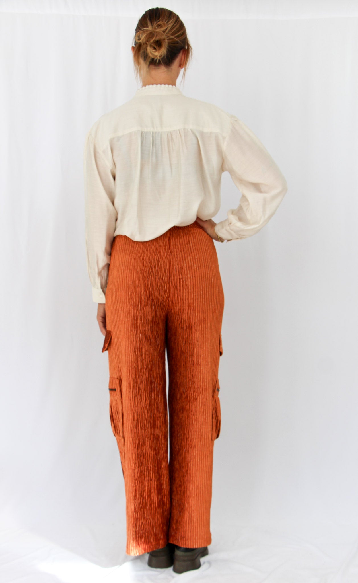 NKN Burnt Copper Velvet Pants