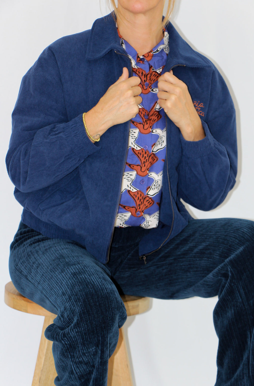 Navy Blue Corduroy Jacket