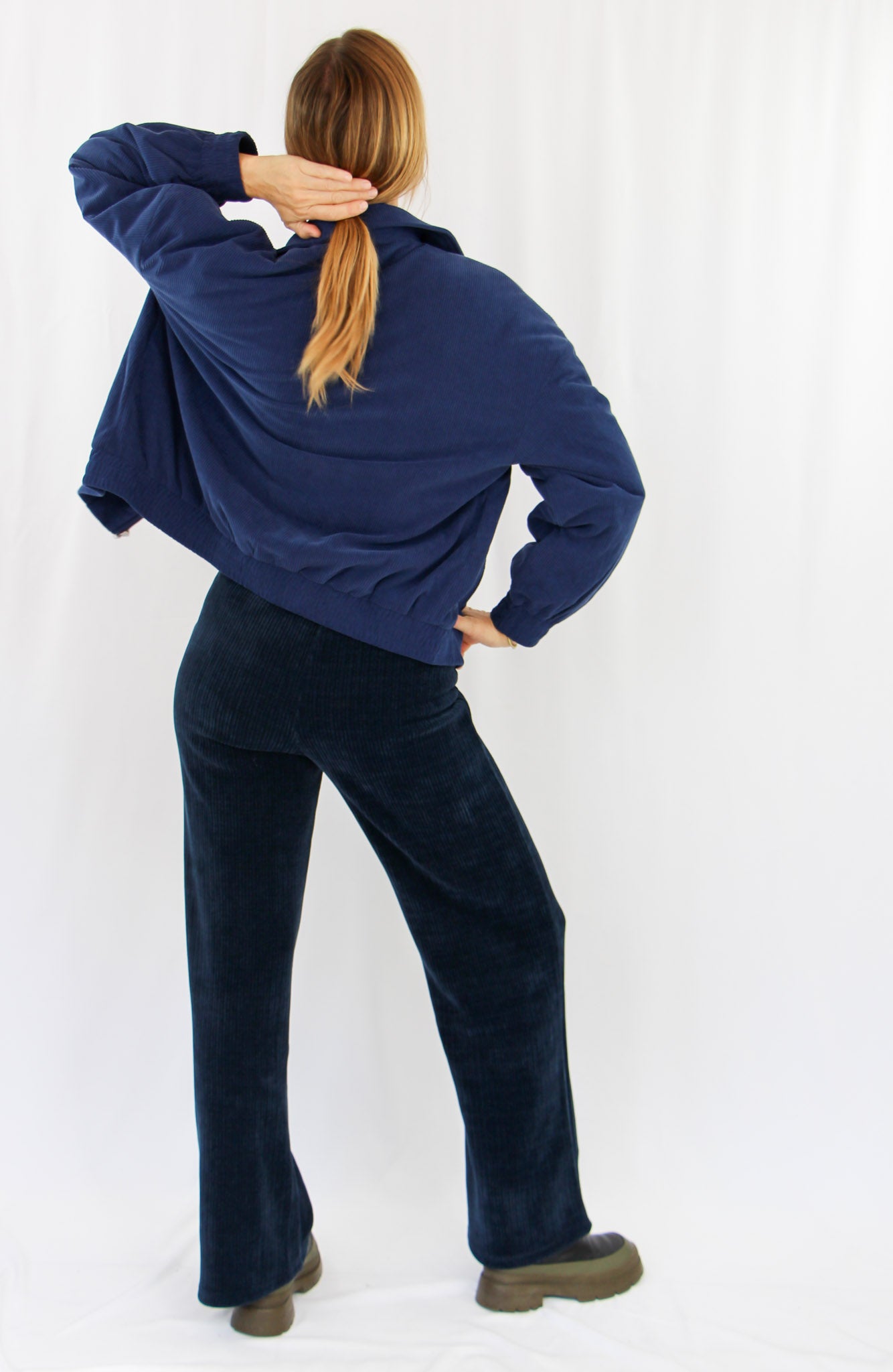 Navy Blue Corduroy Jacket