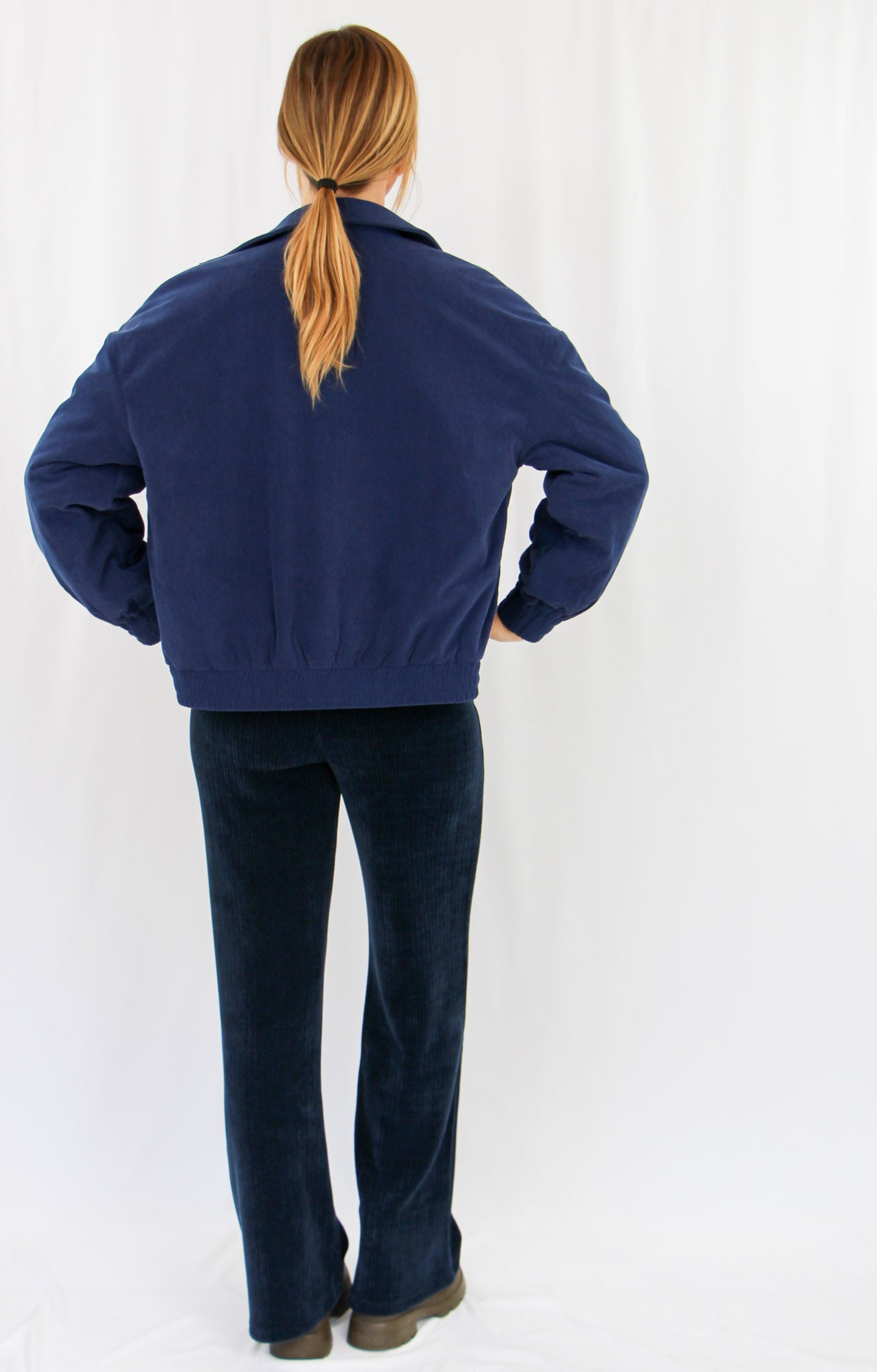 Navy Blue Corduroy Jacket