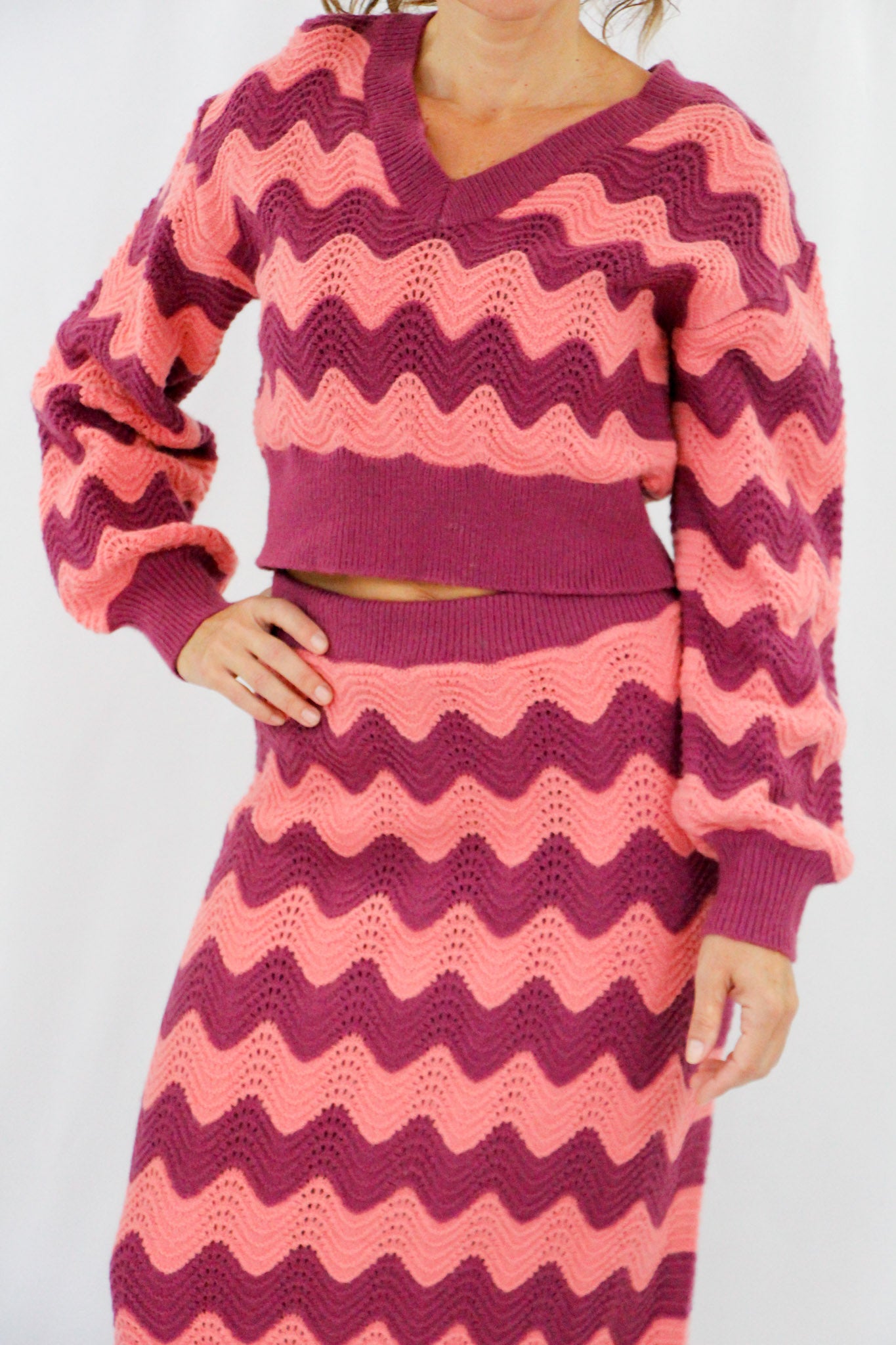 Pink & Plum Knitted Sweater