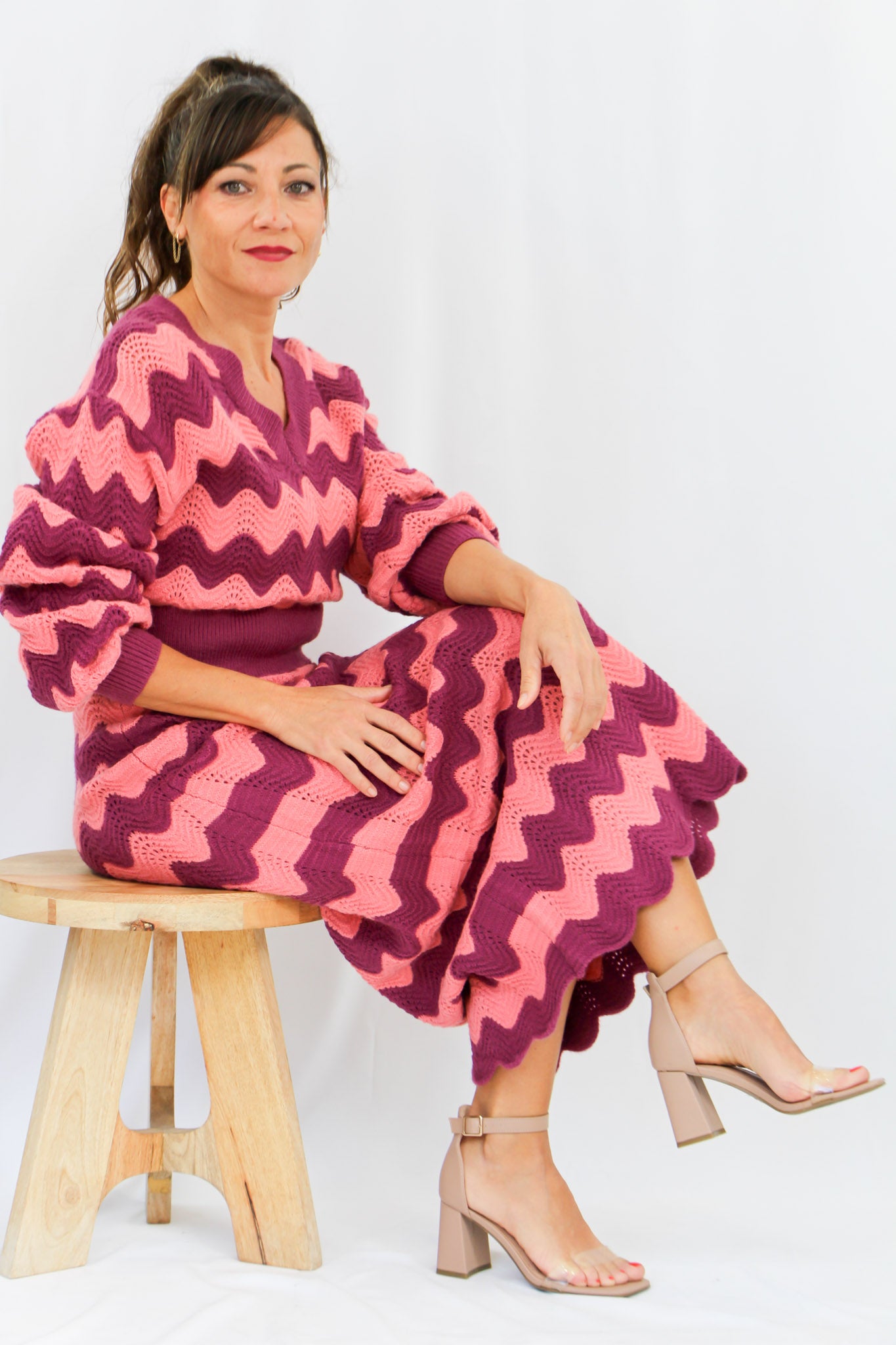 Pink & Plum Knitted Sweater