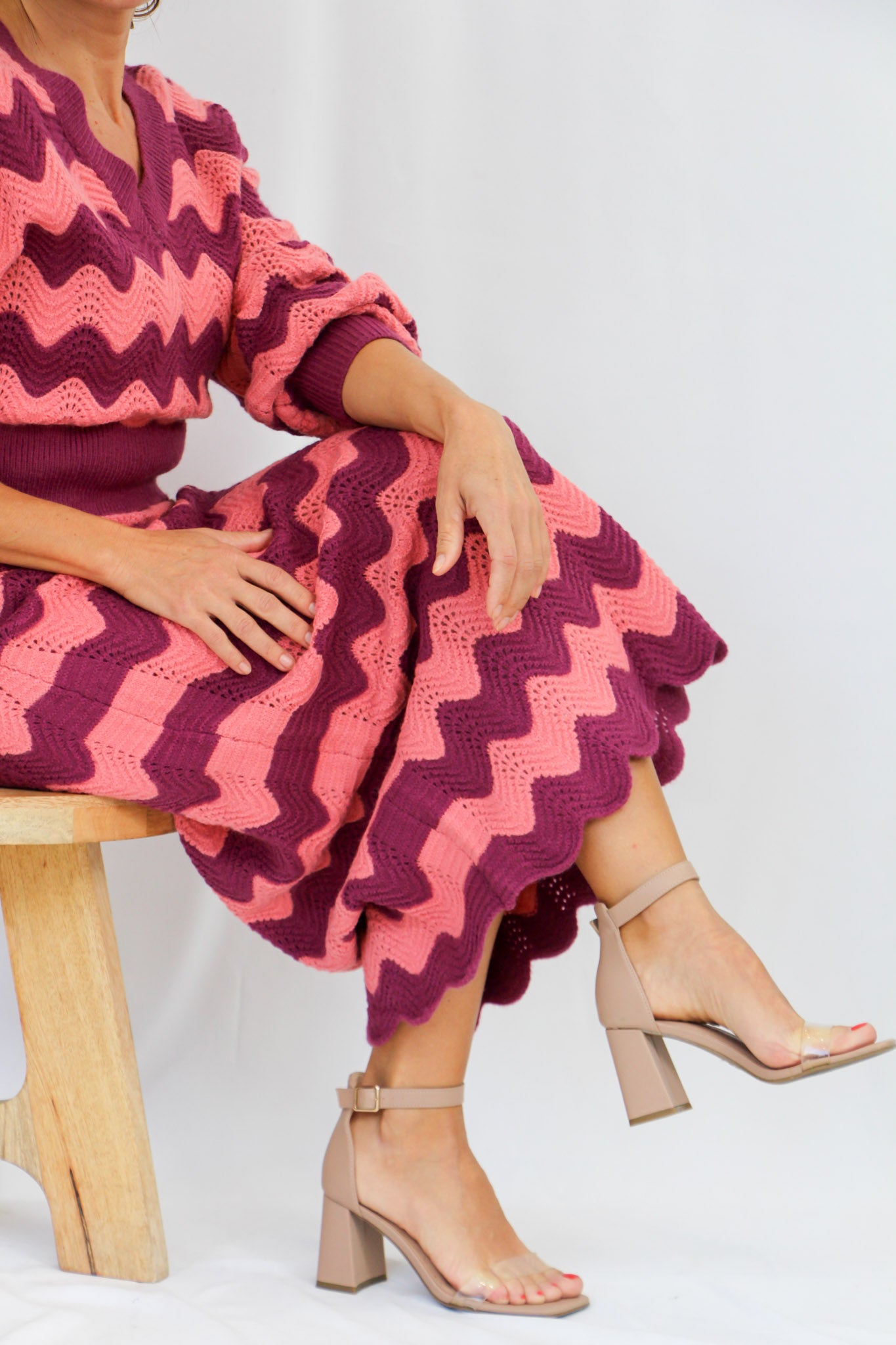 Pink & Plum Knitted Skirt