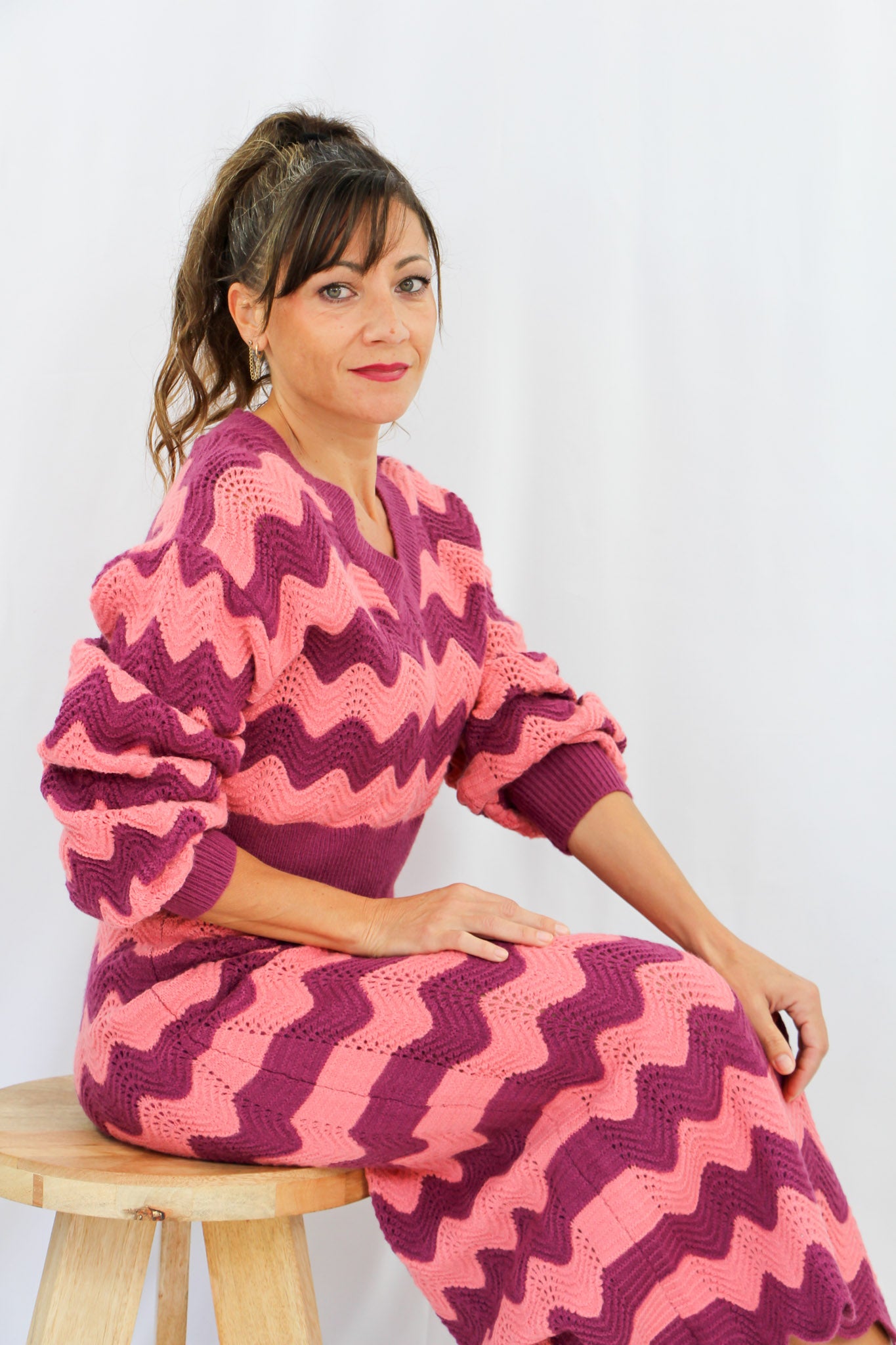 Pink & Plum Knitted Sweater